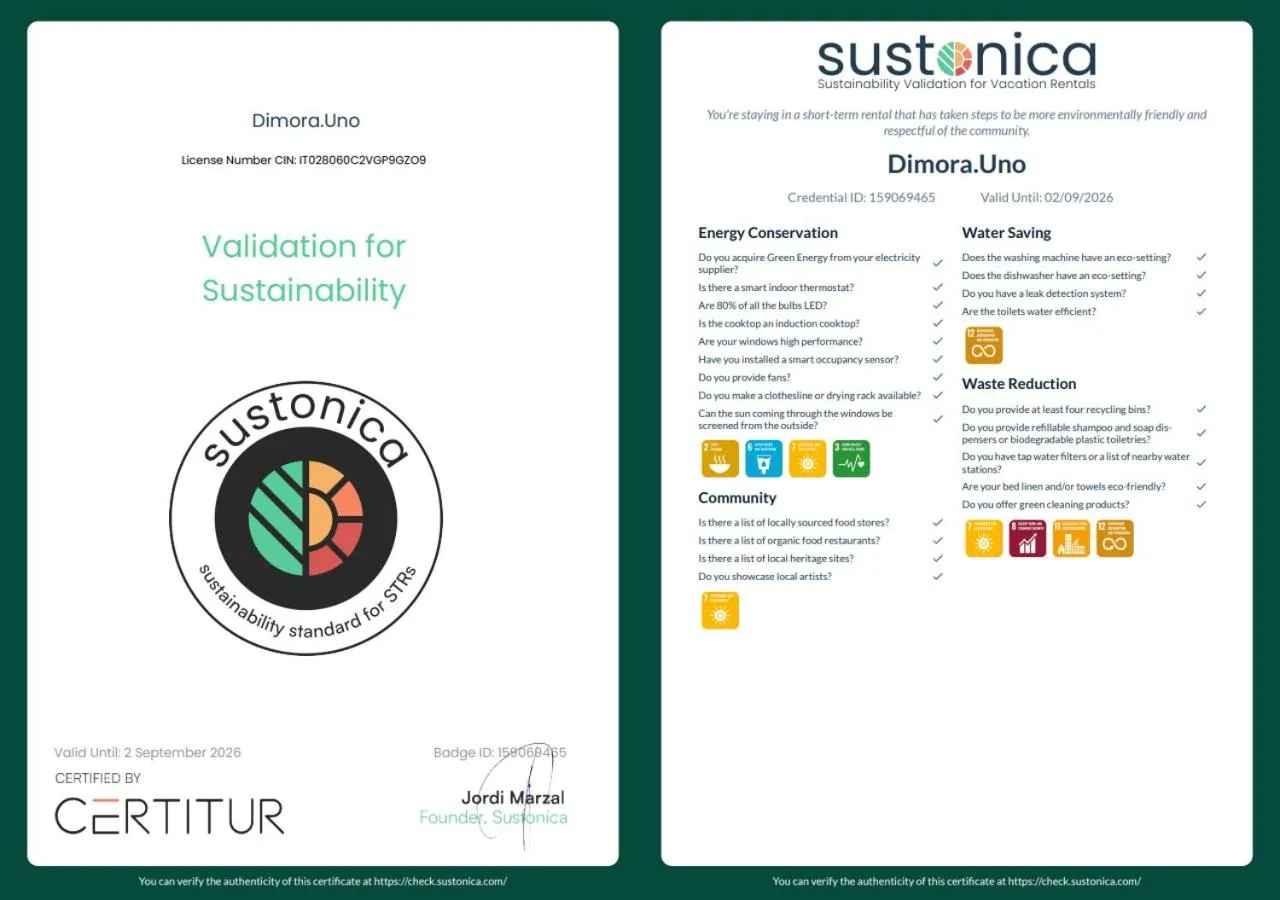 Certificate/Award in dimorauno - appartamento domotico a 5 stelle