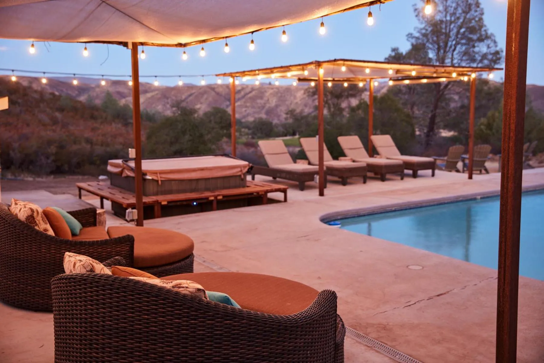 Swimming pool in Bed and Barrel at Stonehouse Cellars