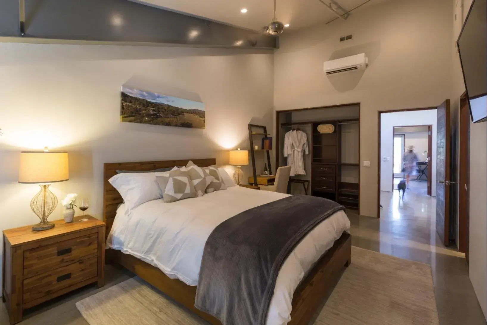 King Room with Mountain View in Bed and Barrel at Stonehouse Cellars King Room with Mountain View in Bed and Barrel at Stonehouse Cellars