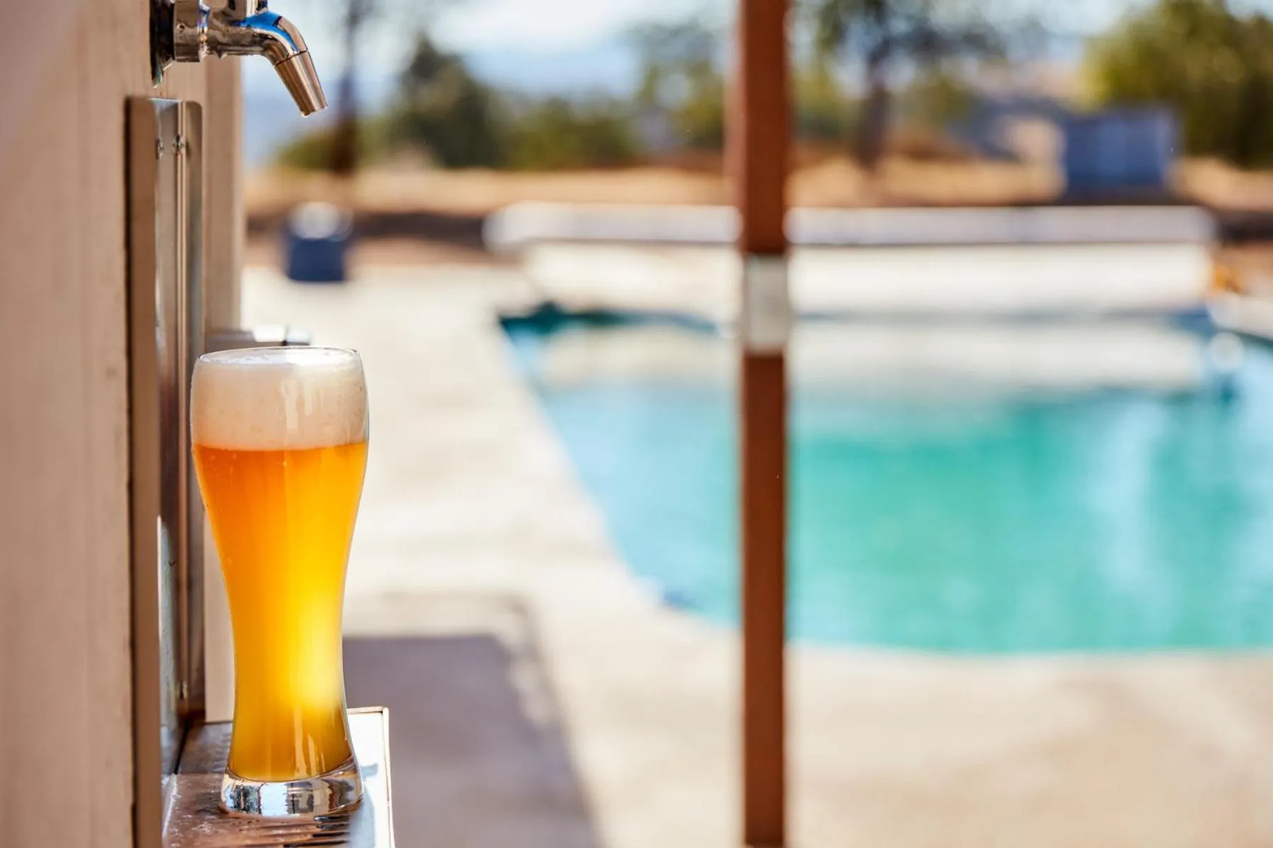 Swimming pool in Bed and Barrel at Stonehouse Cellars