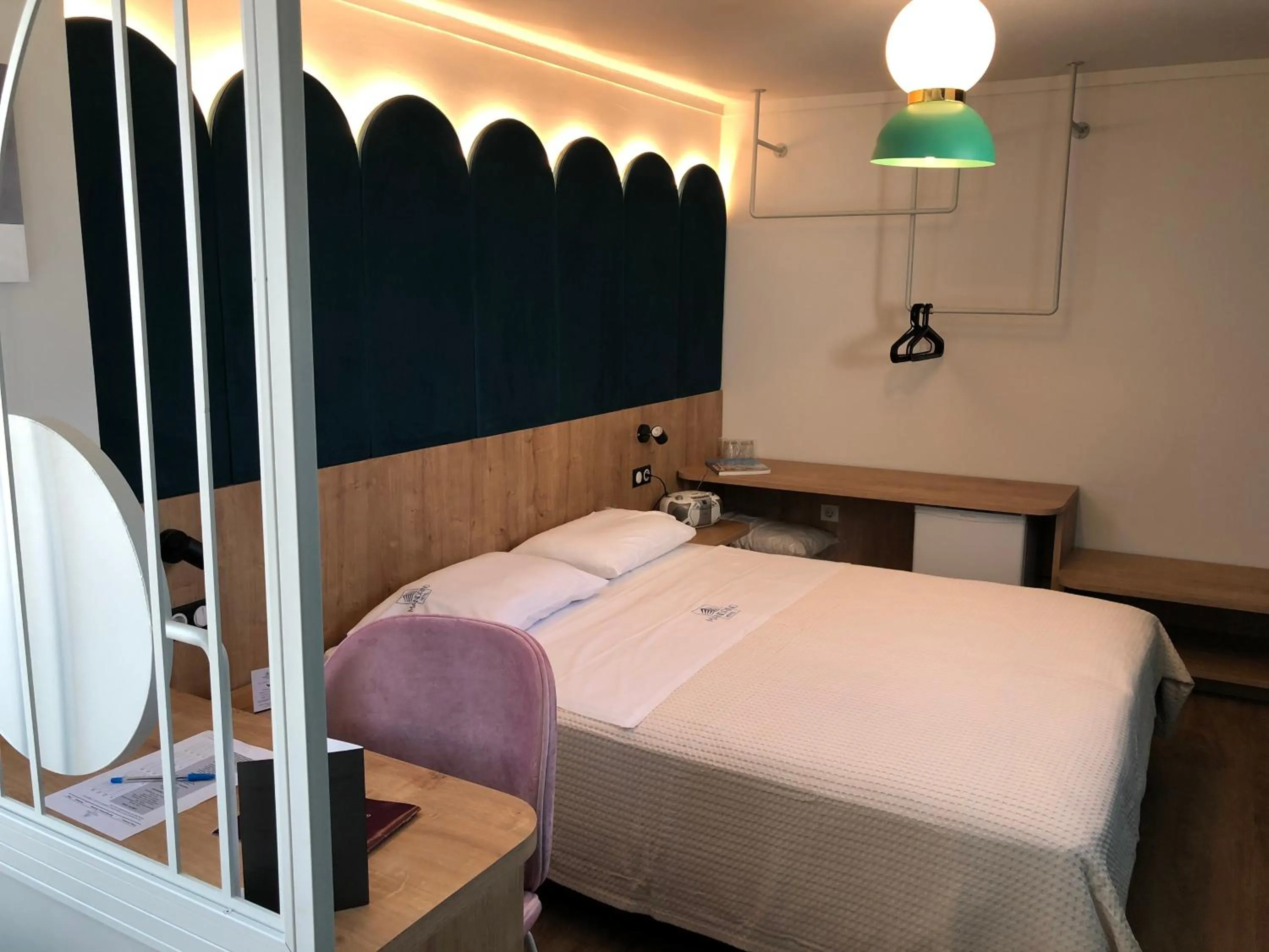 Decorative detail, Bed in Mandrino Hotel