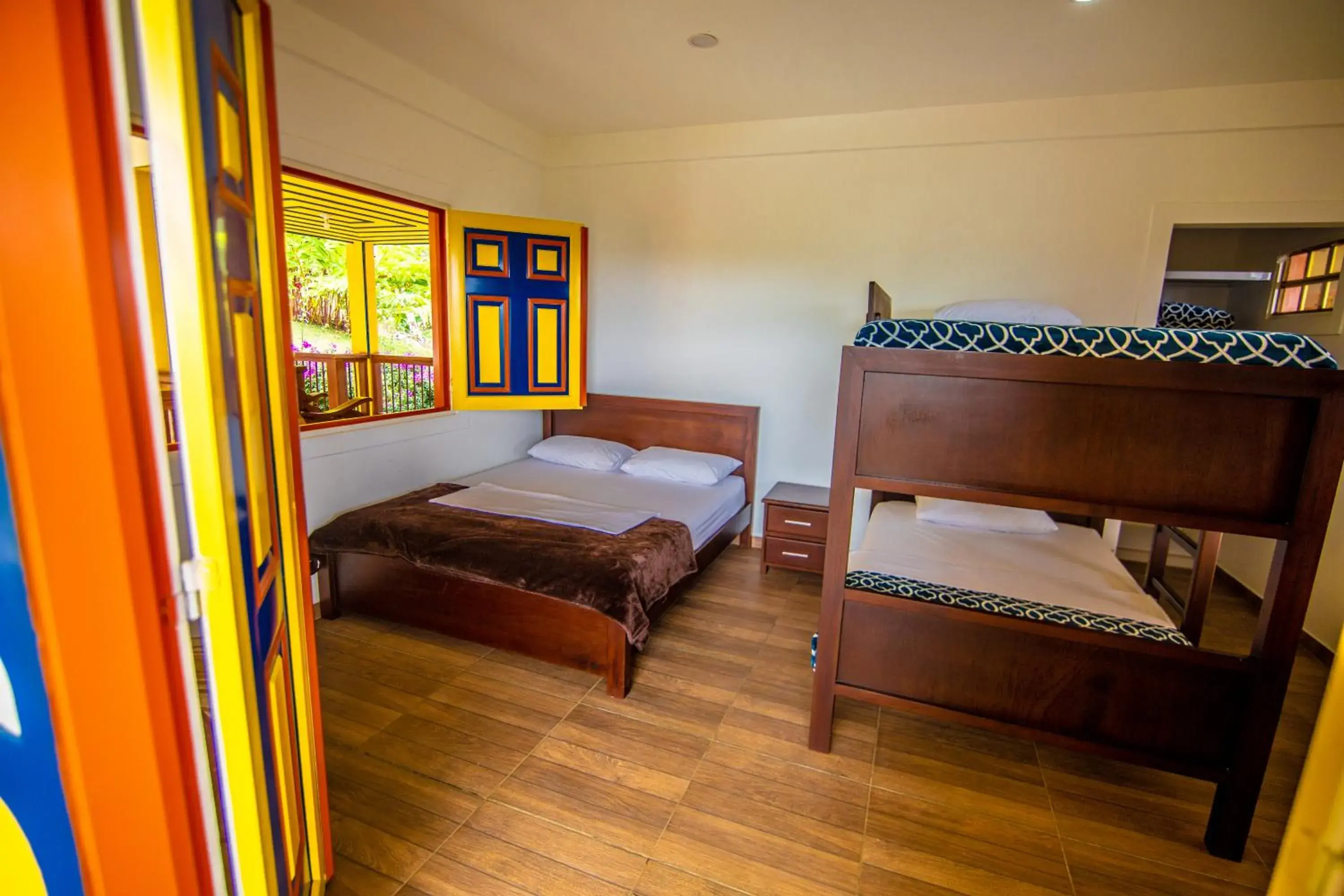 Quadruple Room with Garden View in Hotel Hacienda San Isidro Quadruple Room with Garden View in Hotel Hacienda San Isidro