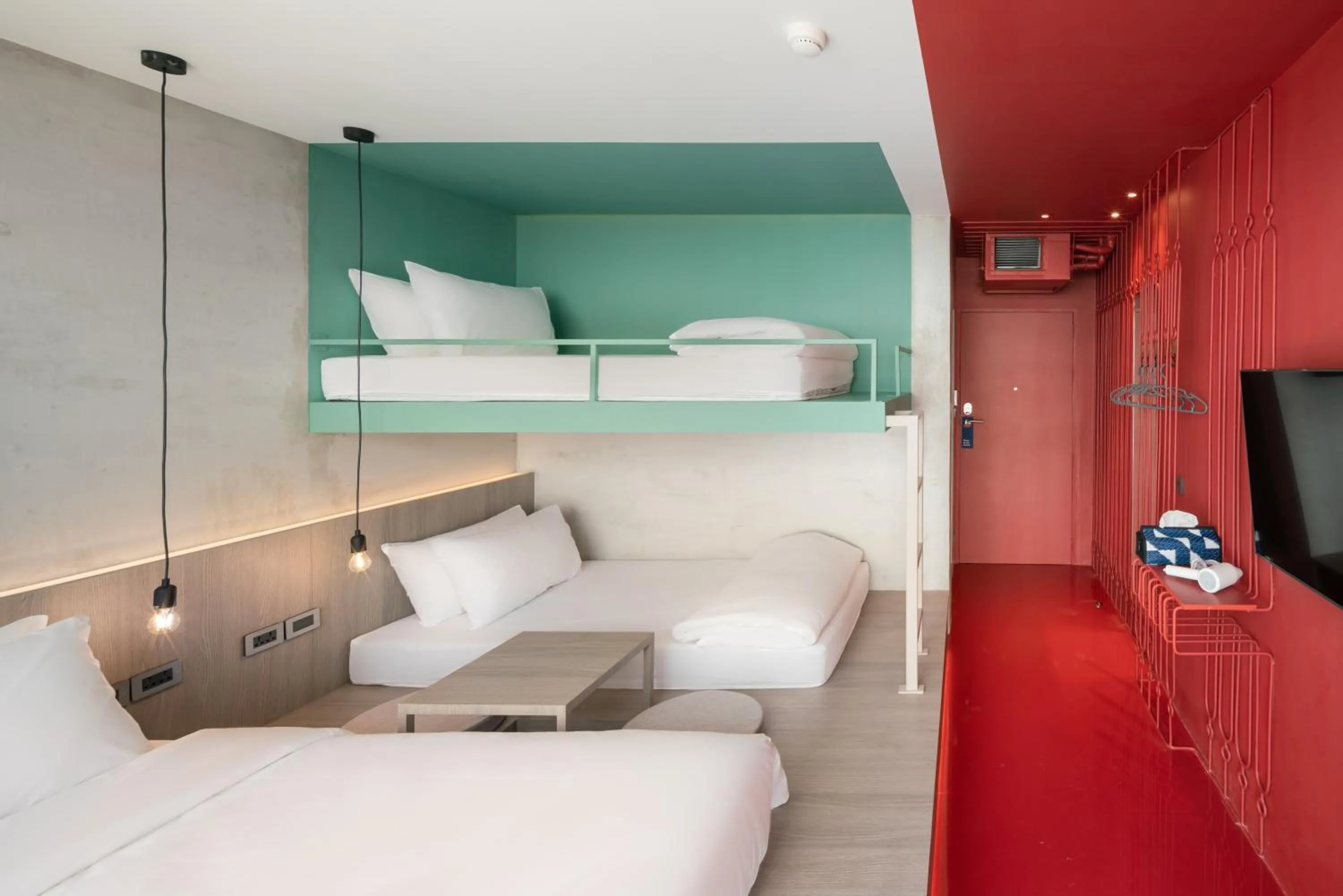 Seating area, Bed in Speck Bangkok