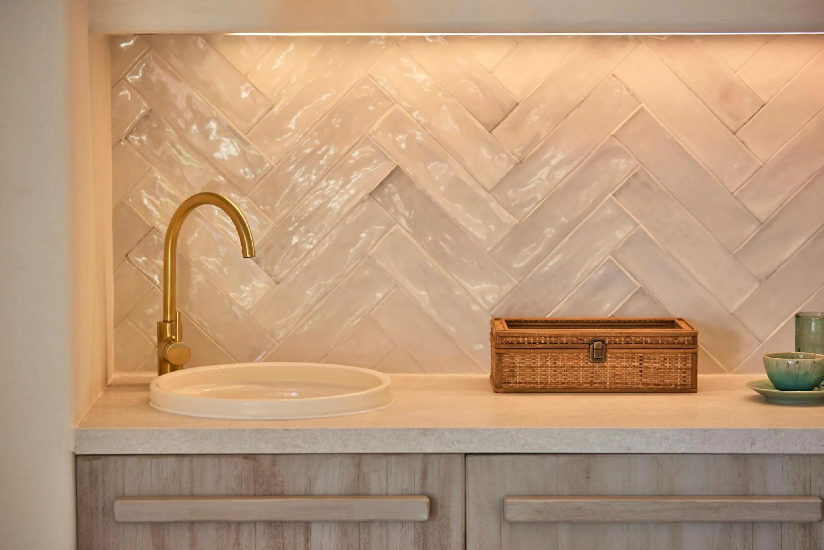 Kitchen or kitchenette in Mar Suites Formentera by Universal Beach Hotels