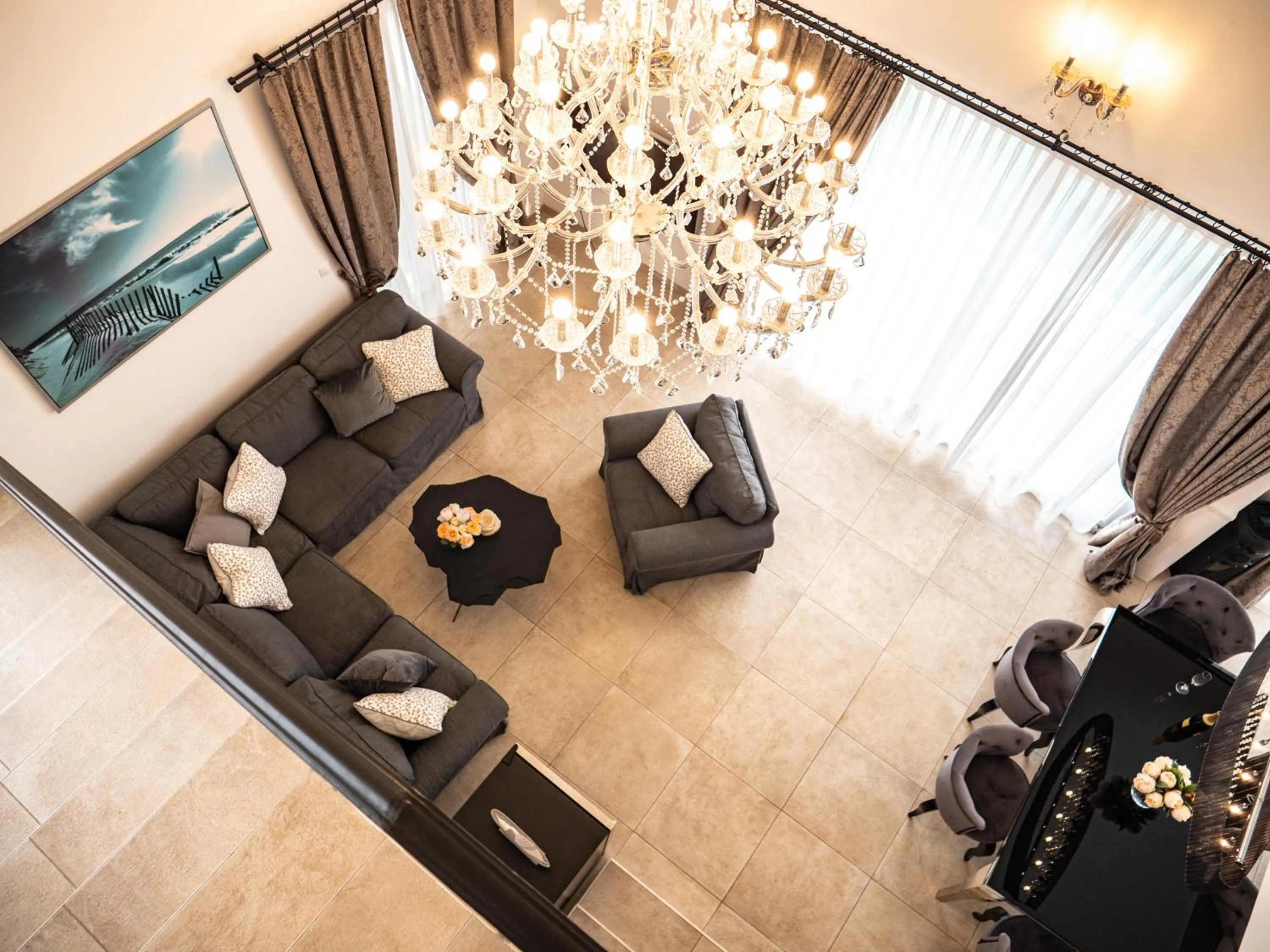 Living room in Elegant Hvar town villa with pool