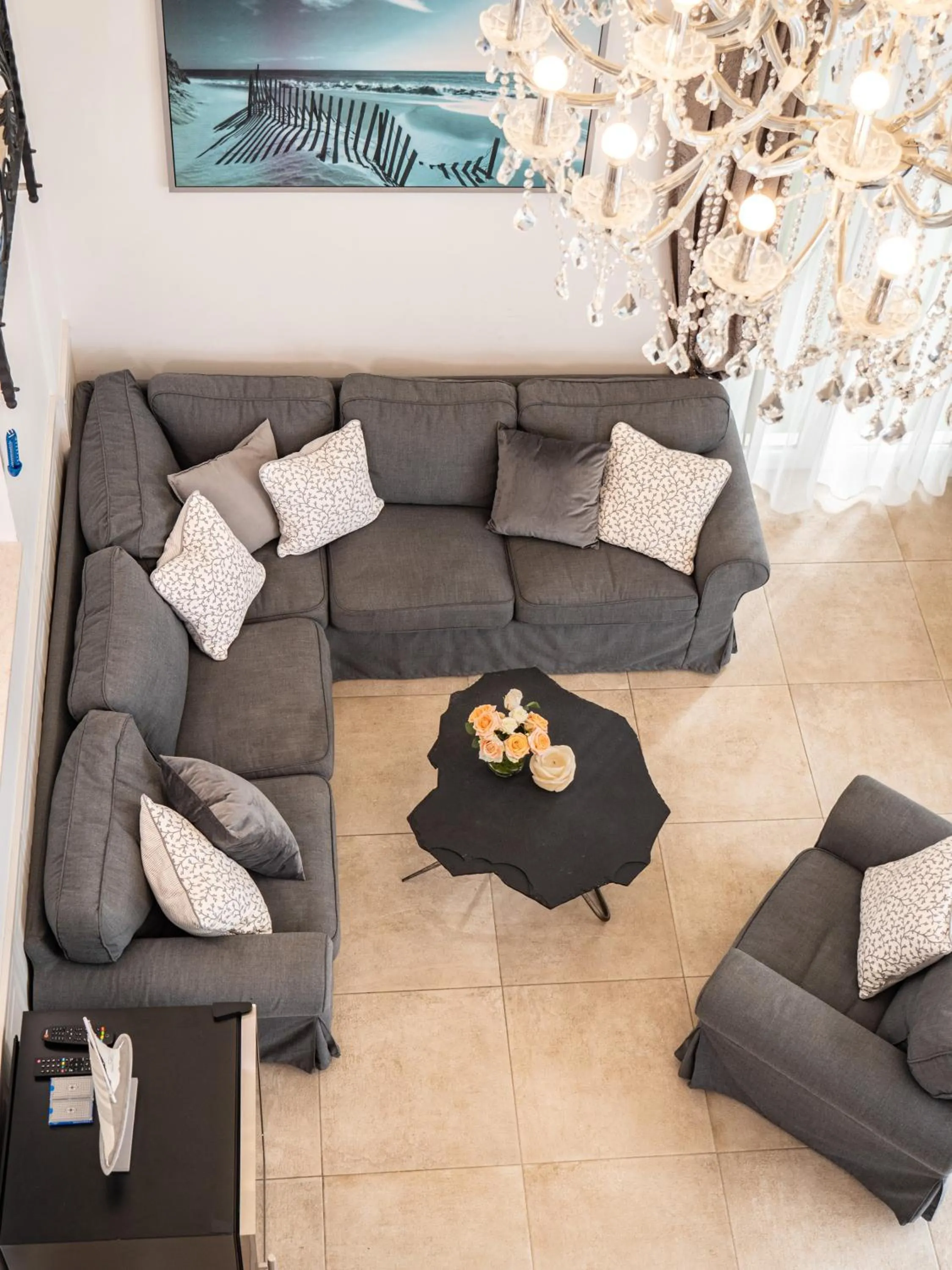 Living room in Elegant Hvar town villa with pool