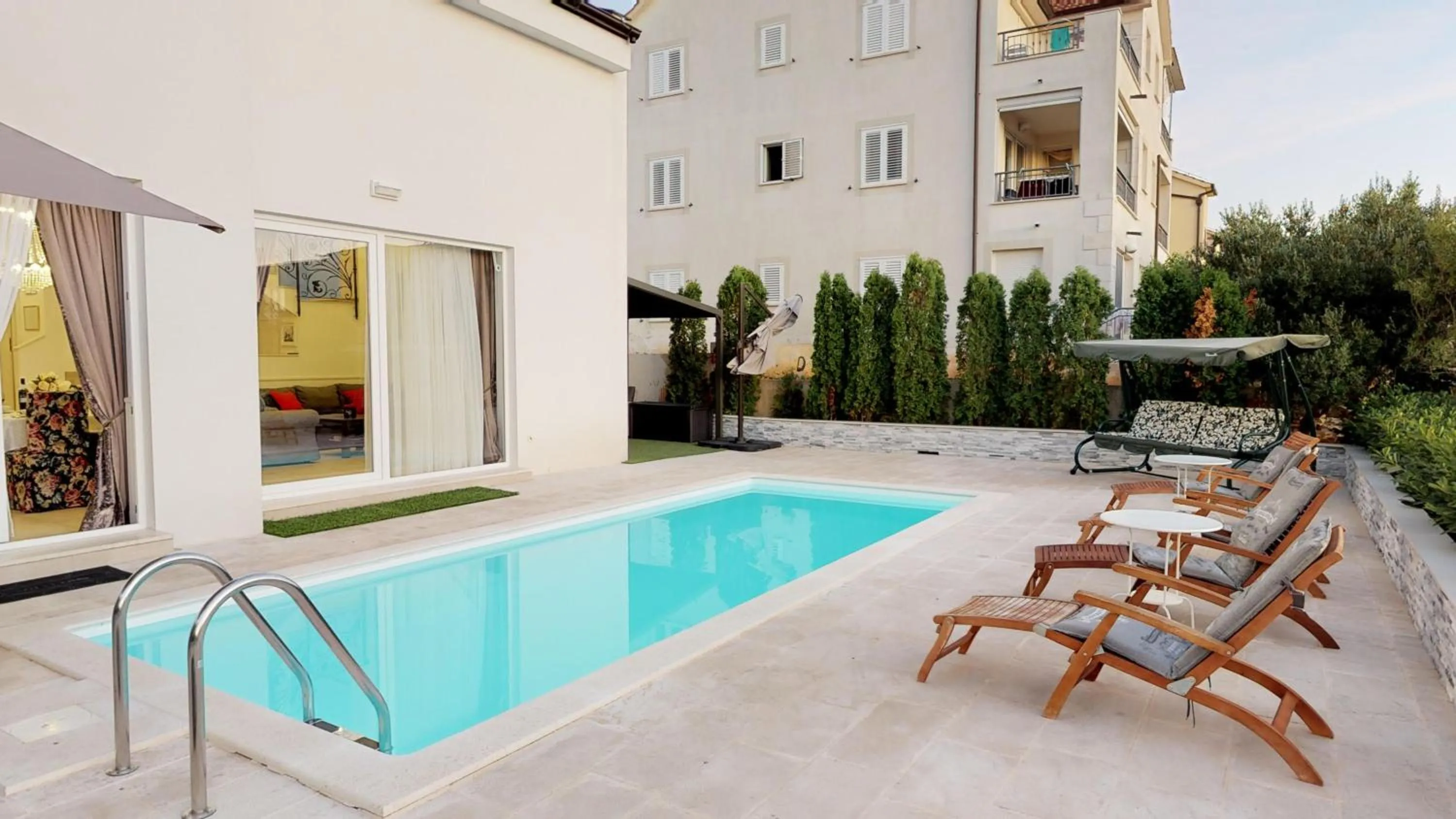Property building in Elegant Hvar town villa with pool