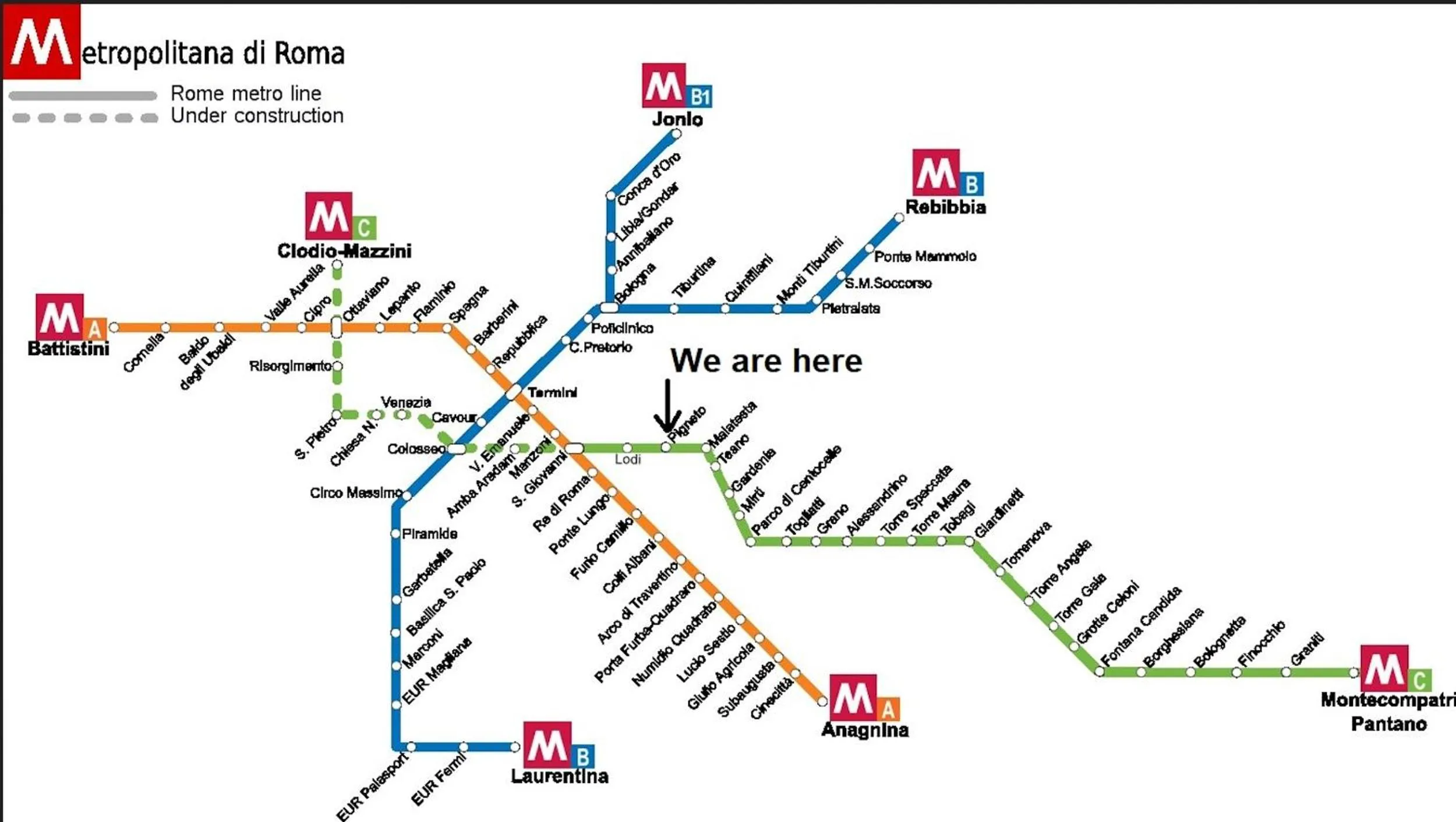 Text overlay in Pigneto sun & relax - 4 Metro stops to Colesseum