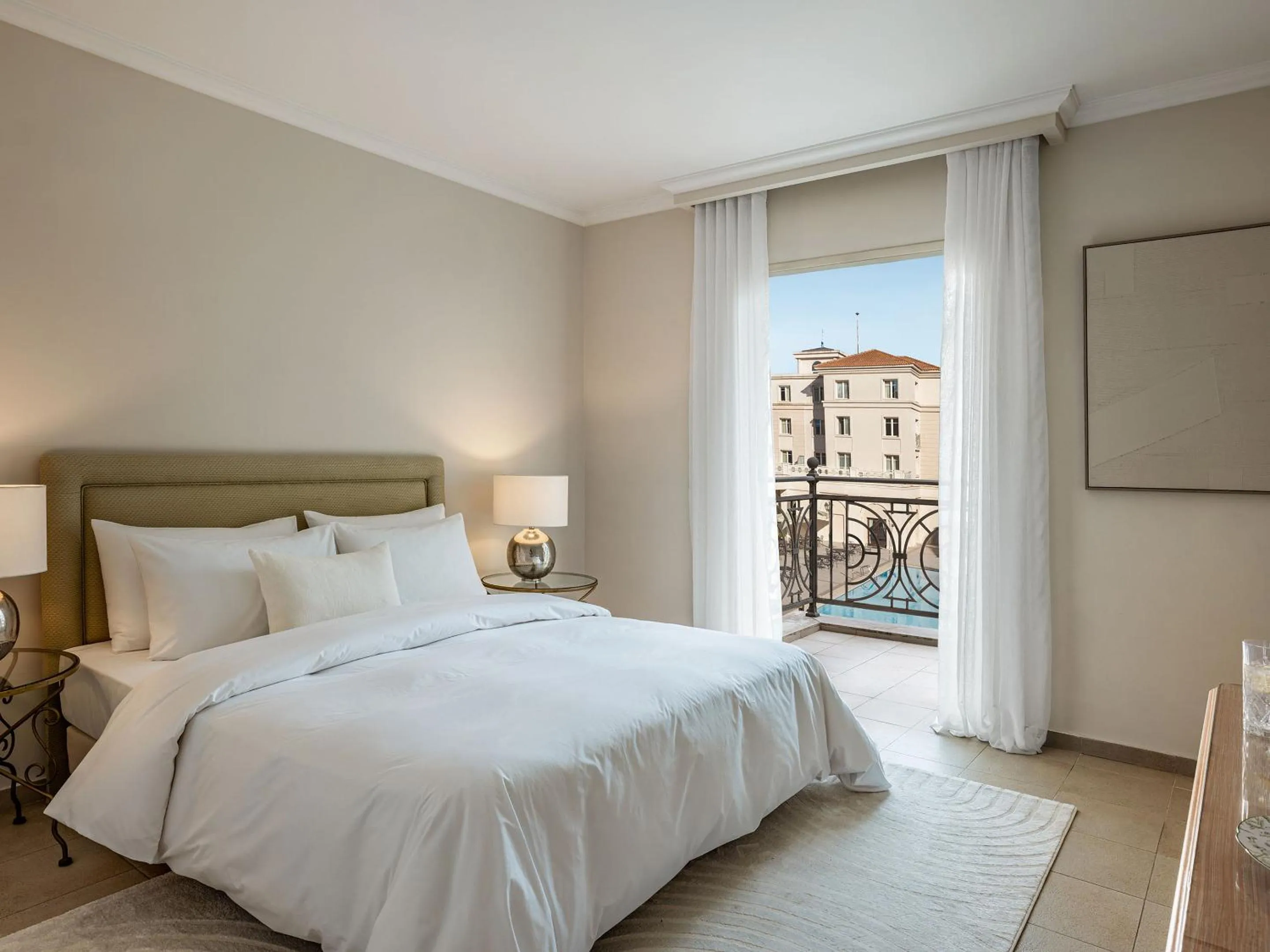 Bed in Grecotel Larissa Imperial