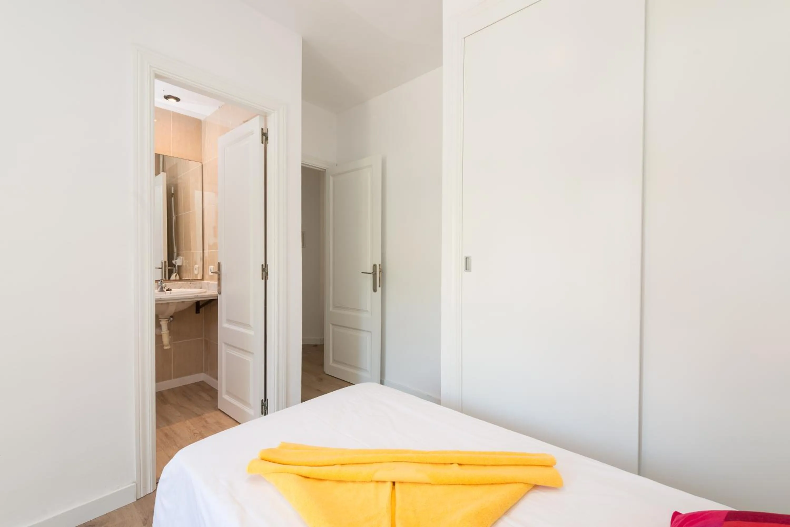 Bathroom, Bed in NEW! Sun of the *Beach*4 Holiday* home in Mallorca