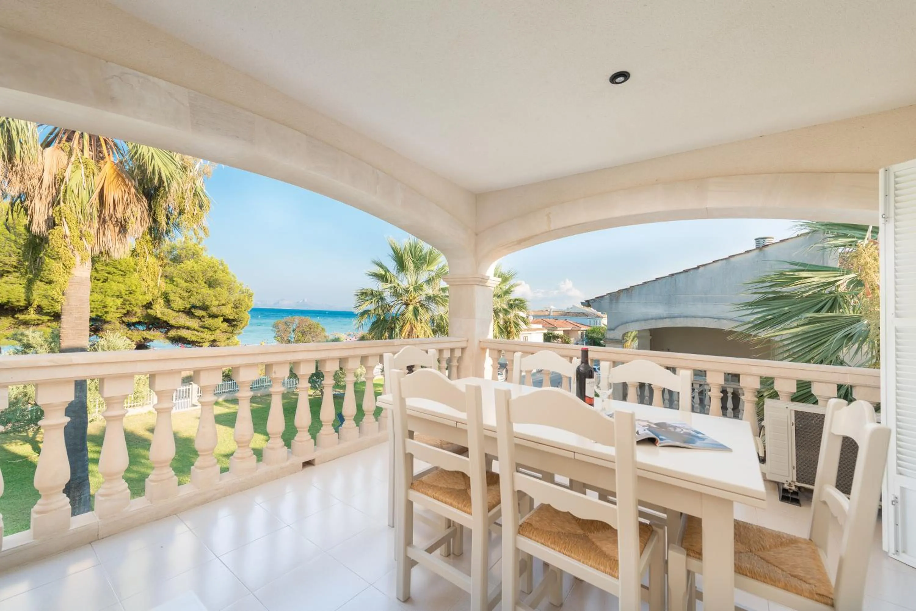 Balcony/Terrace in NEW! Sun of the *Beach*4 Holiday* home in Mallorca