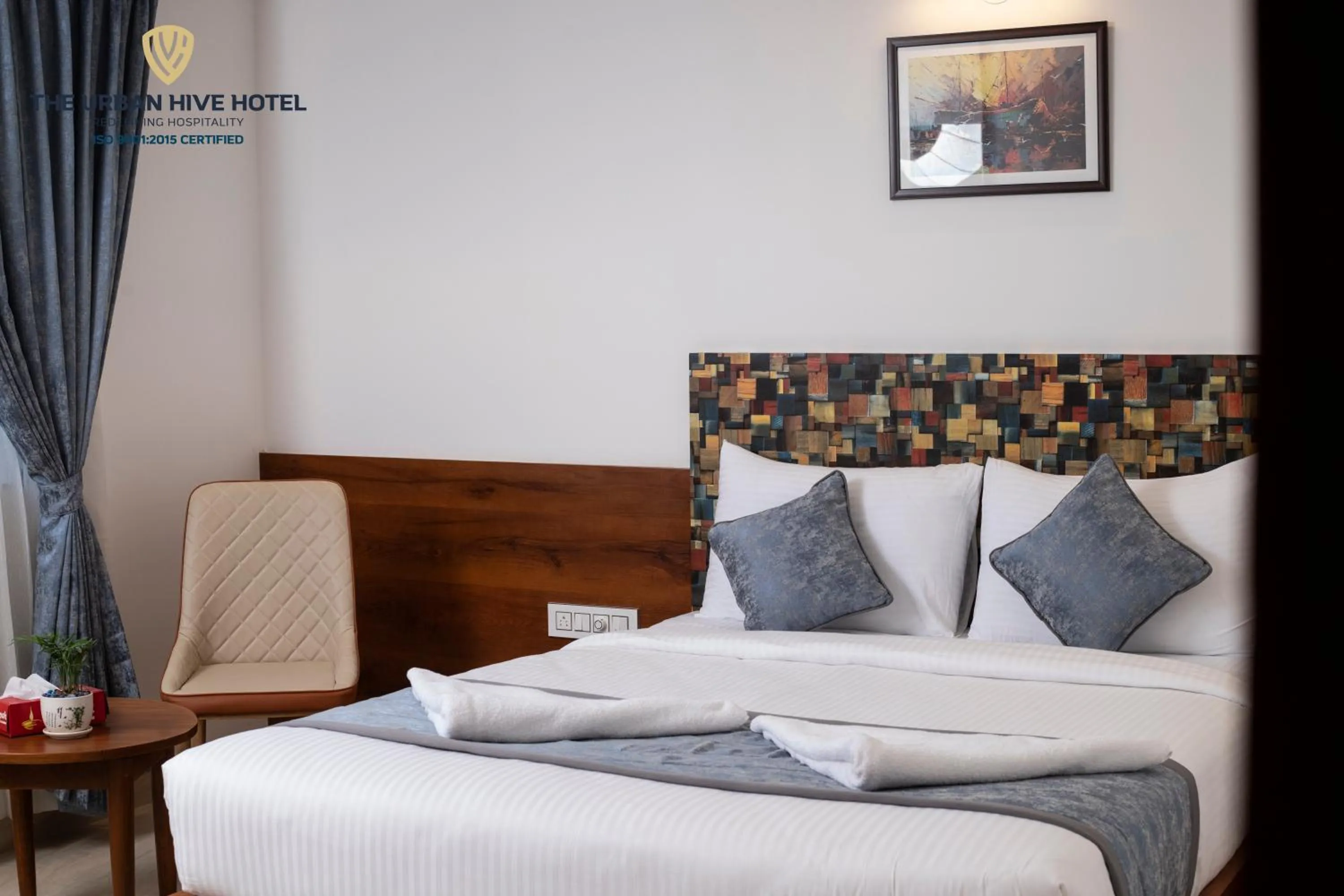 Bed in The Urban Hive Hotel