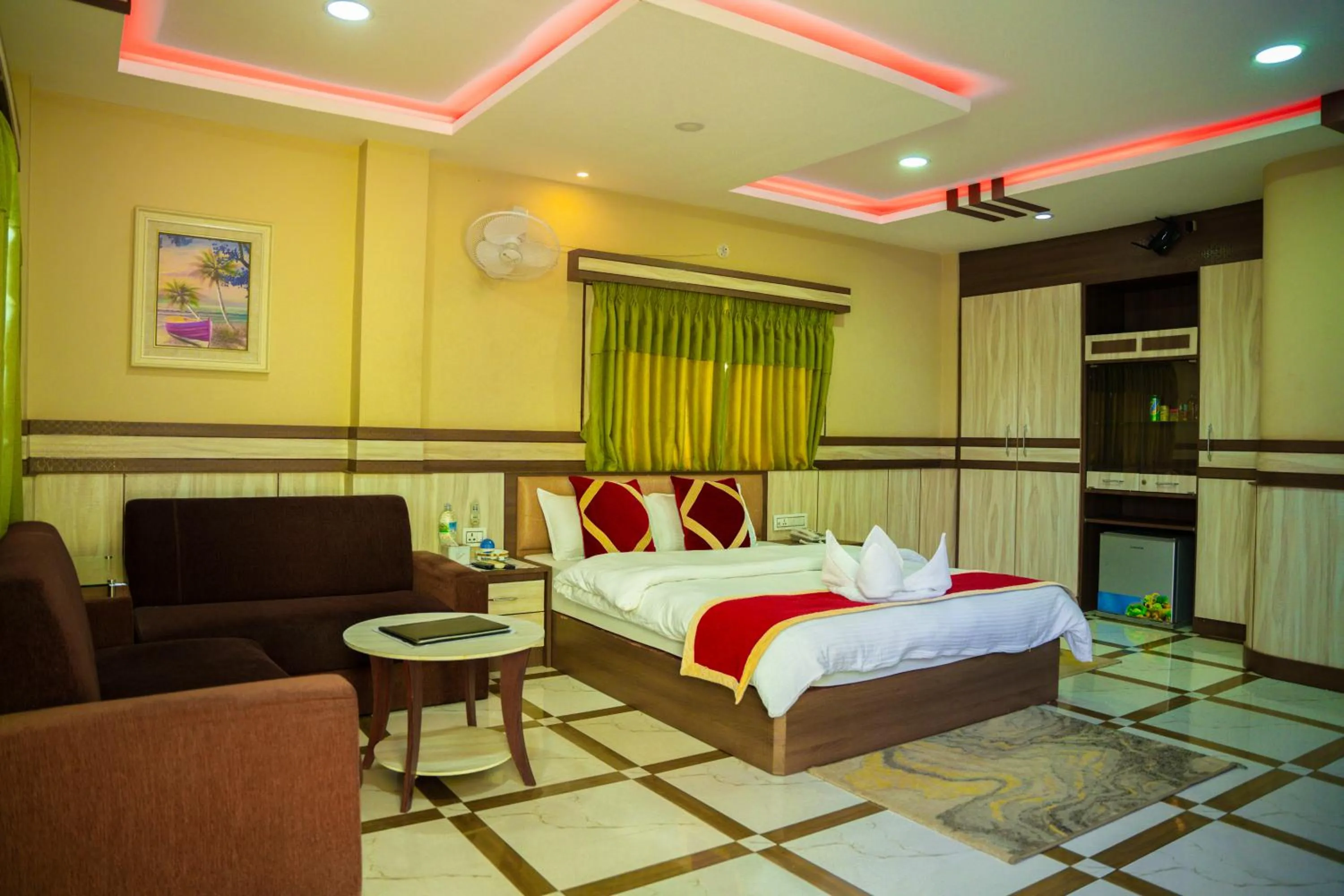 Bed in Gautam Hotel