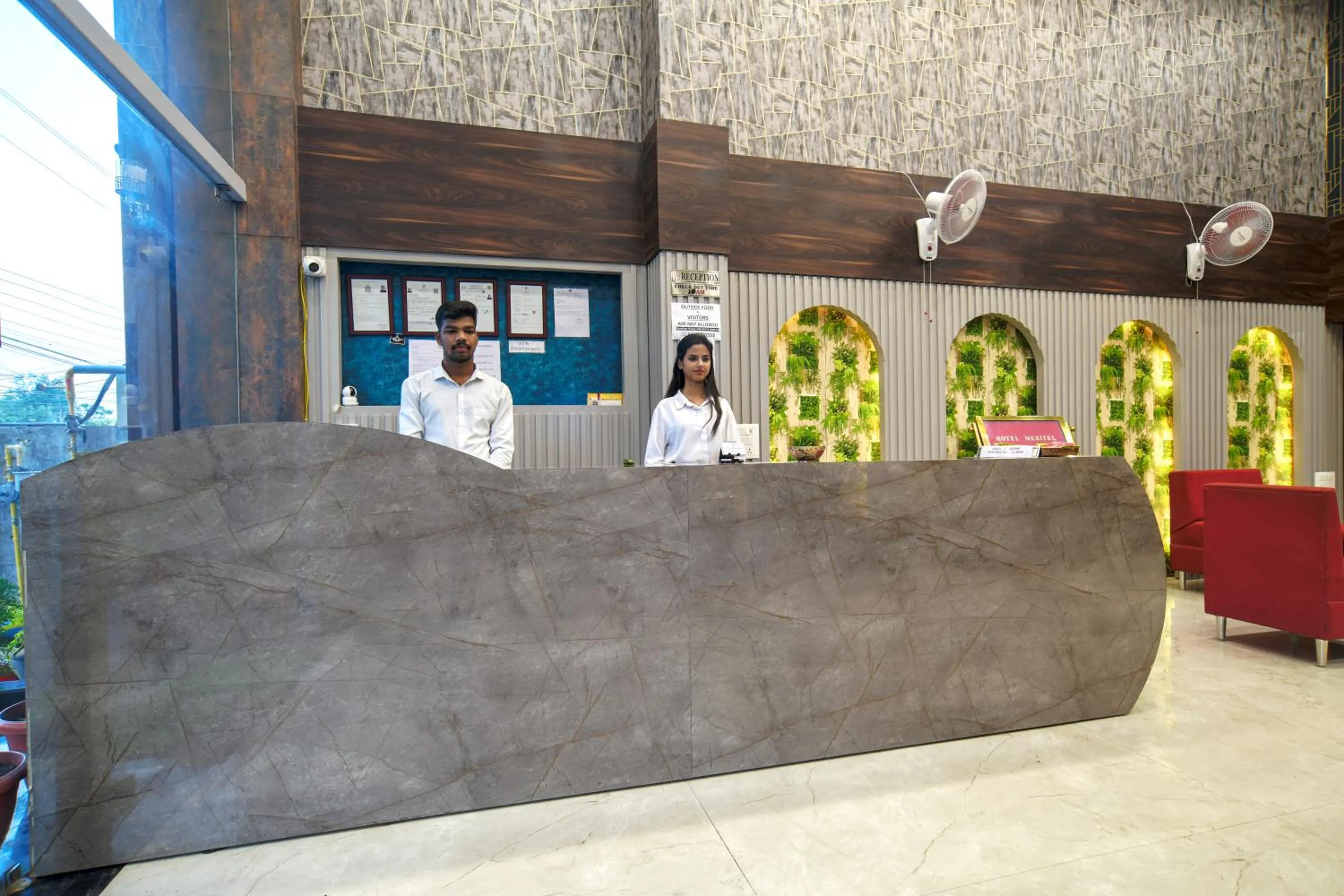 Lobby or reception in Hotel Meritel Grande, Vijay Nagar, Indore