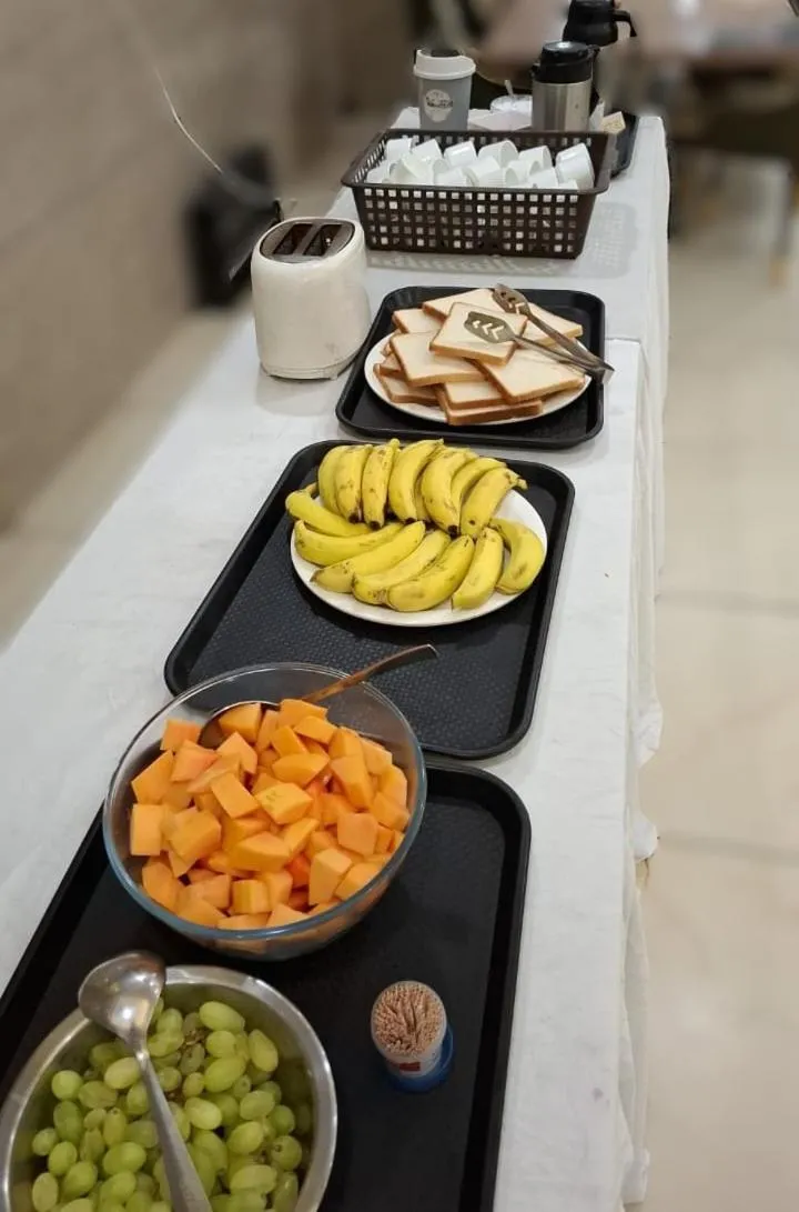 Buffet breakfast in Hotel Meritel Grande, Vijay Nagar, Indore
