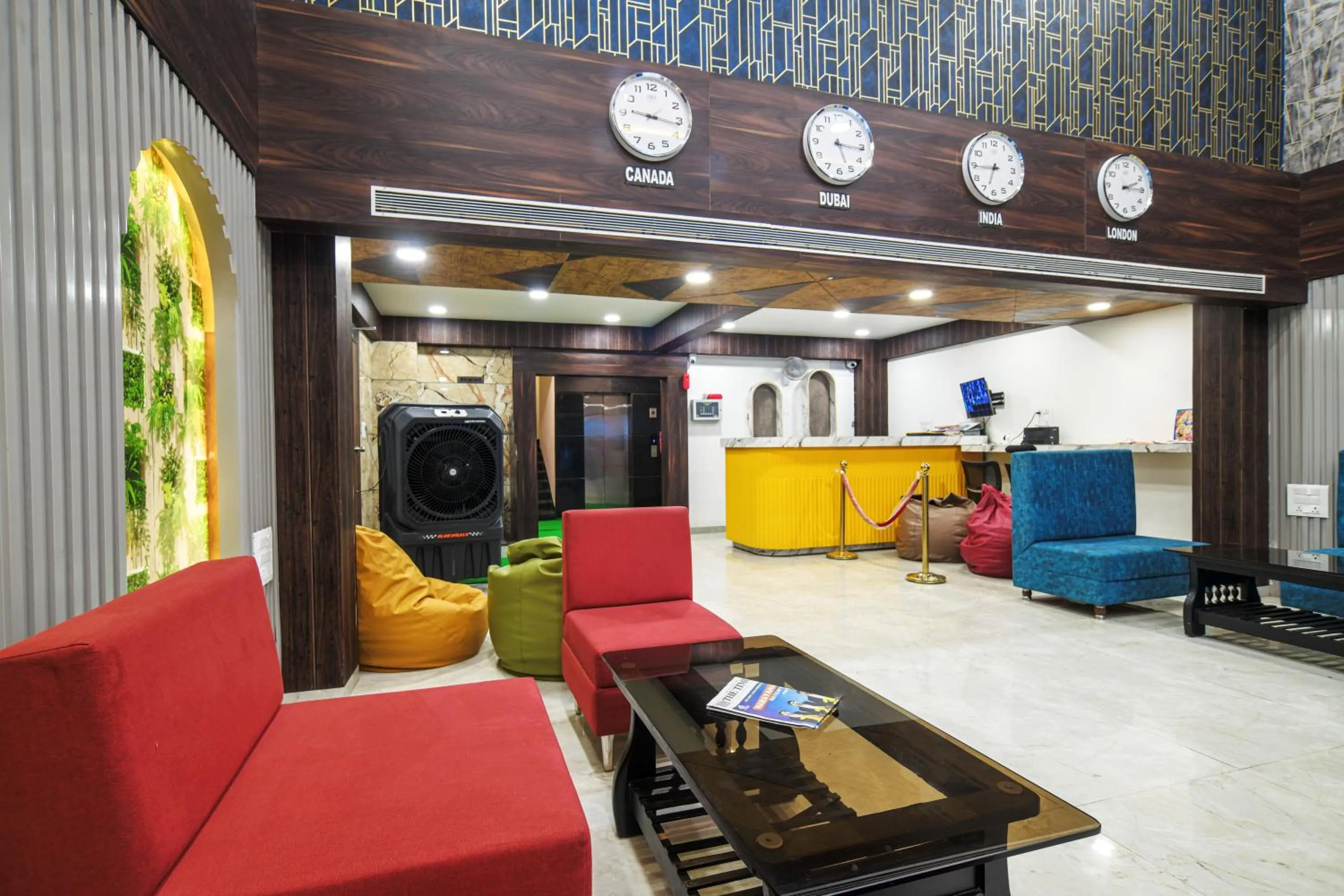 Lobby or reception in Hotel Meritel Grande, Vijay Nagar, Indore