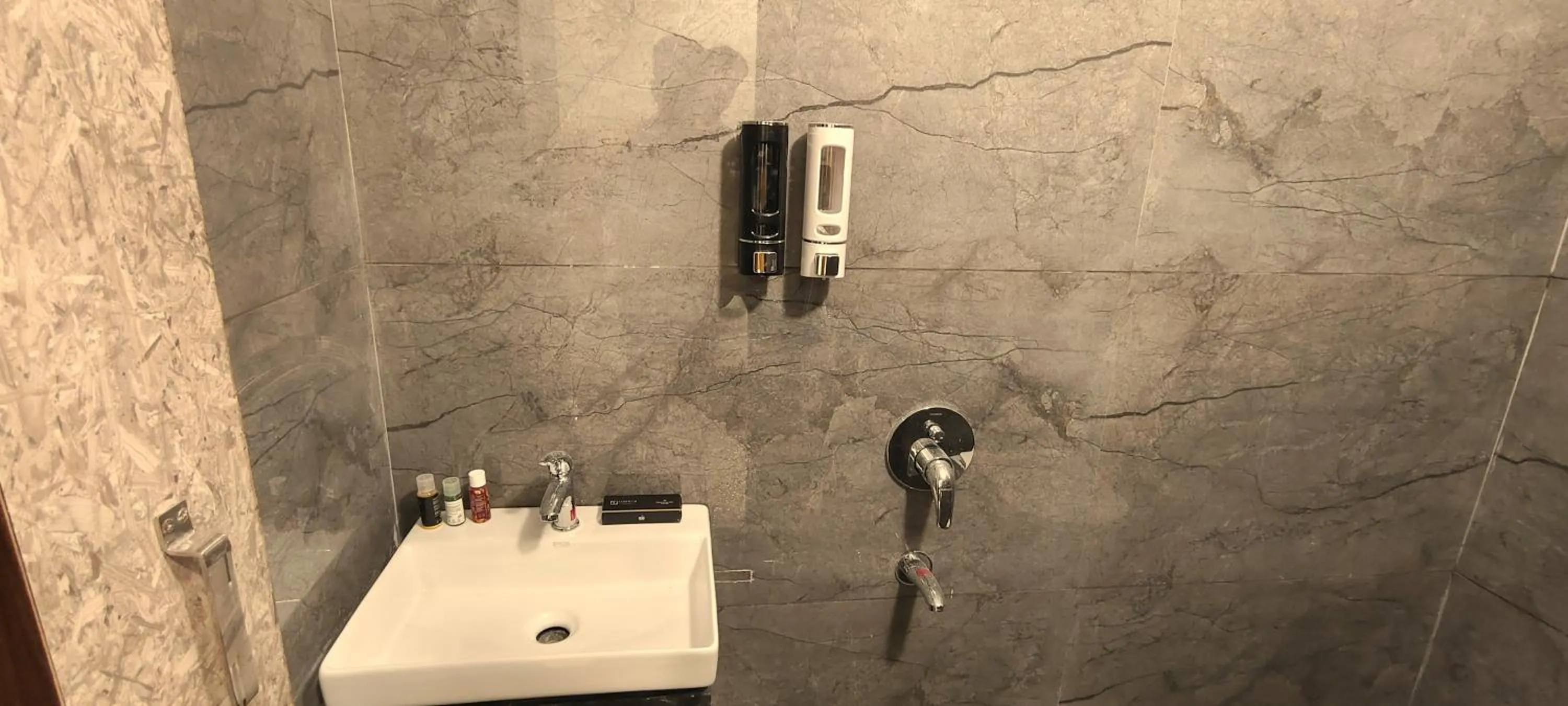 Bathroom in Hotel Meritel Grande, Vijay Nagar, Indore