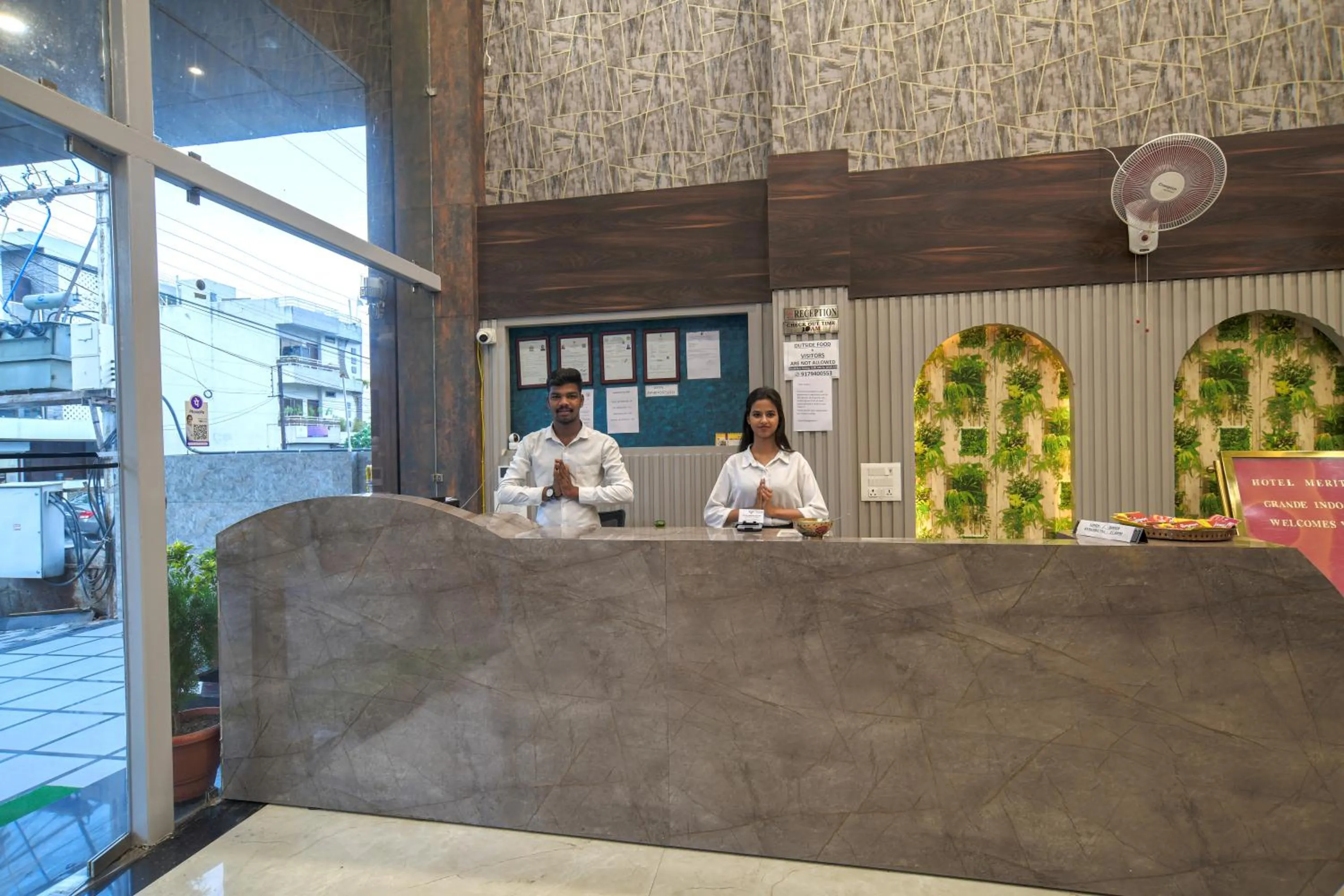 Lobby or reception in Hotel Meritel Grande, Vijay Nagar, Indore