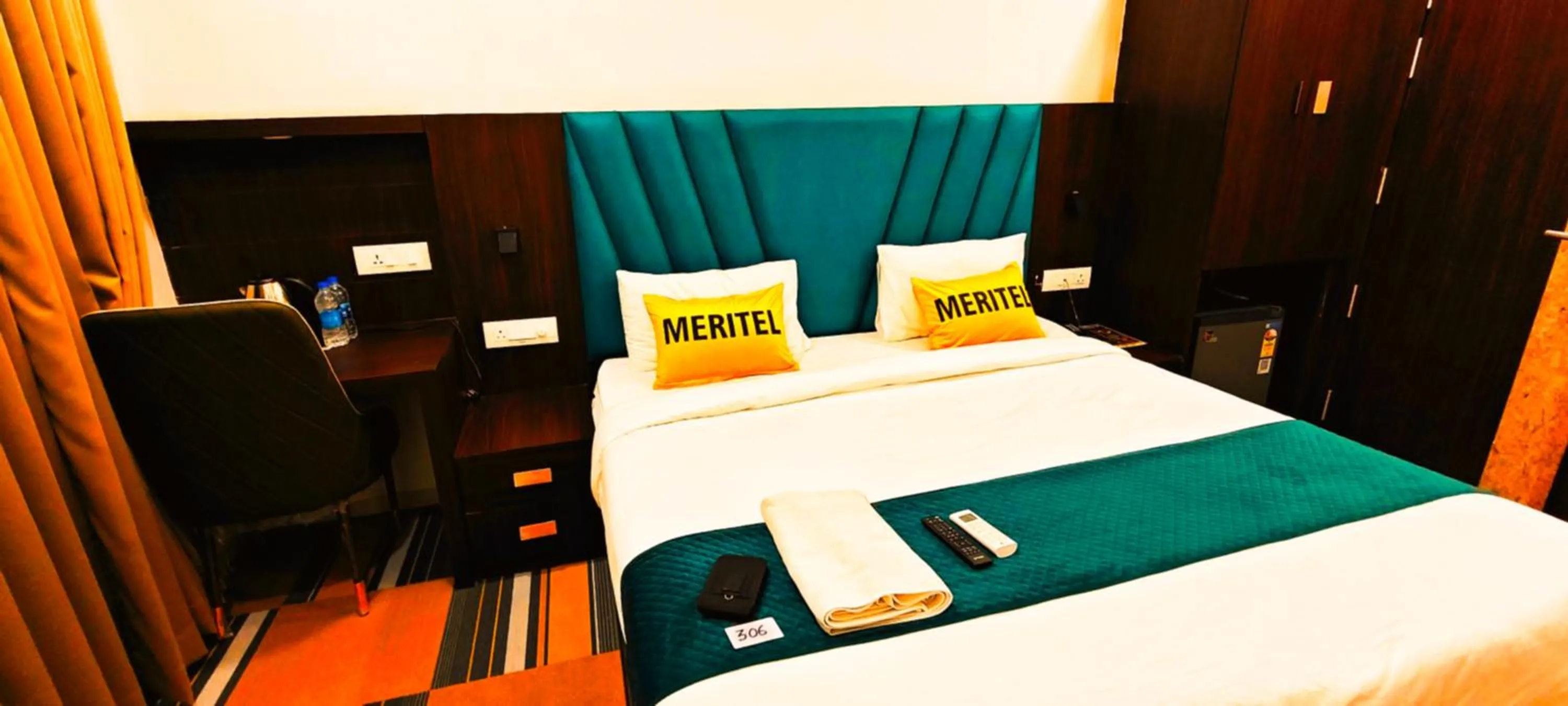 Bed in Hotel Meritel Grande, Vijay Nagar, Indore