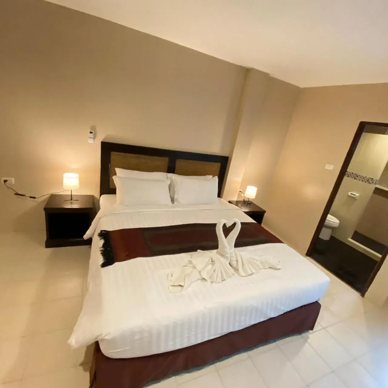 Bed in Du-sila Hotel kohchang Bed in Du-sila Hotel kohchang