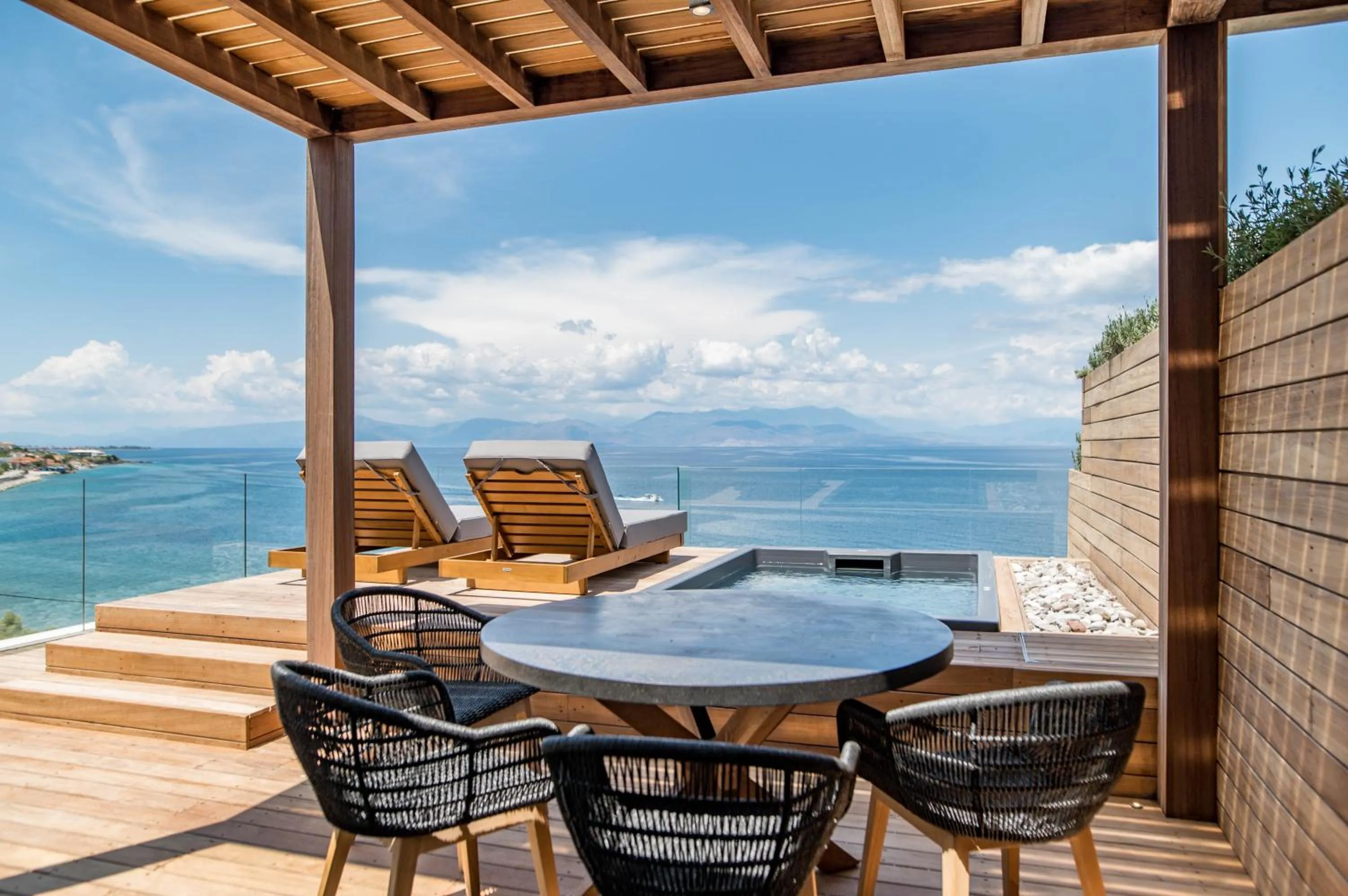 Balcony/Terrace in Alissachni SeaSide Hotel