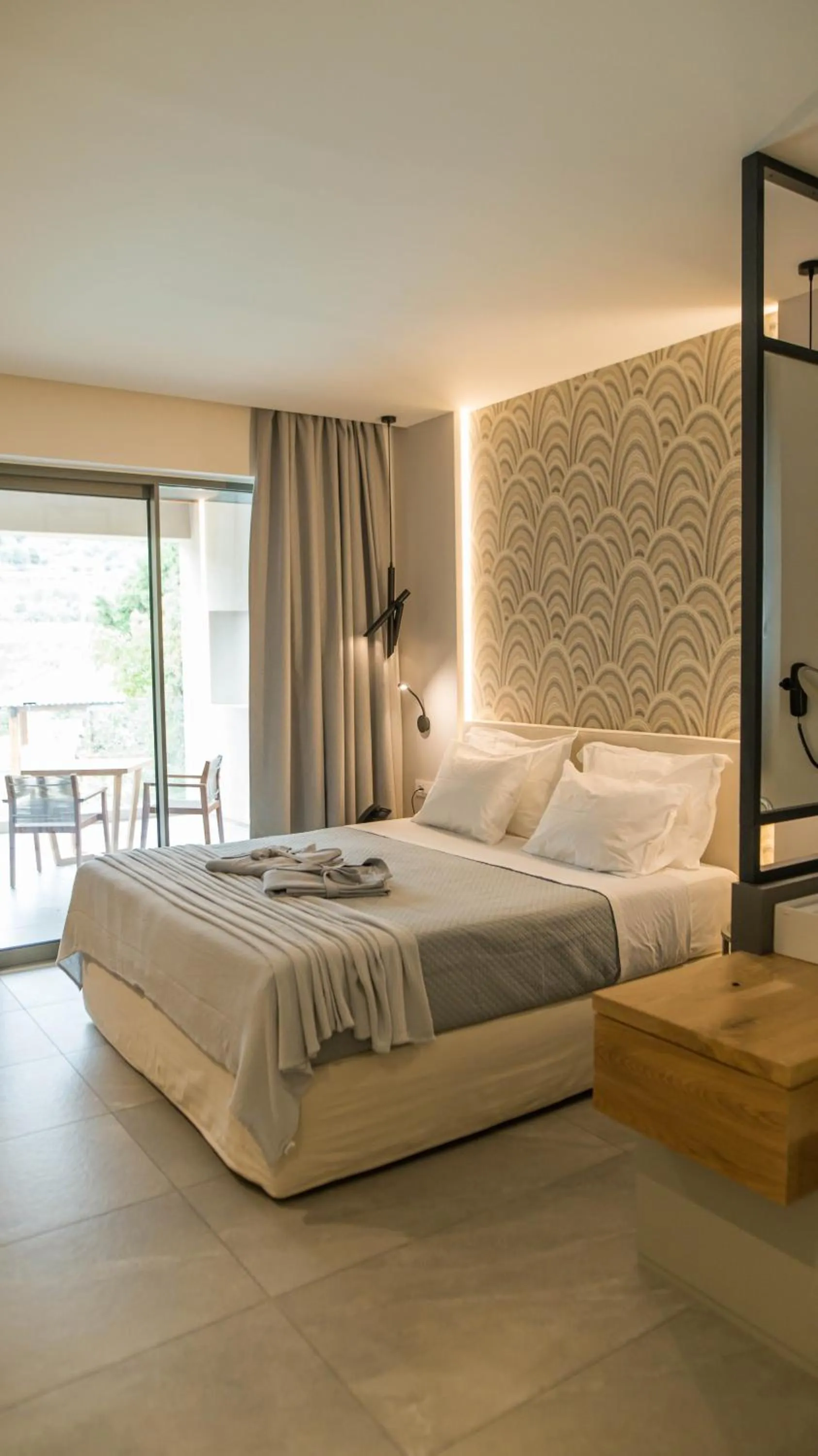 Bed in Alissachni SeaSide Hotel