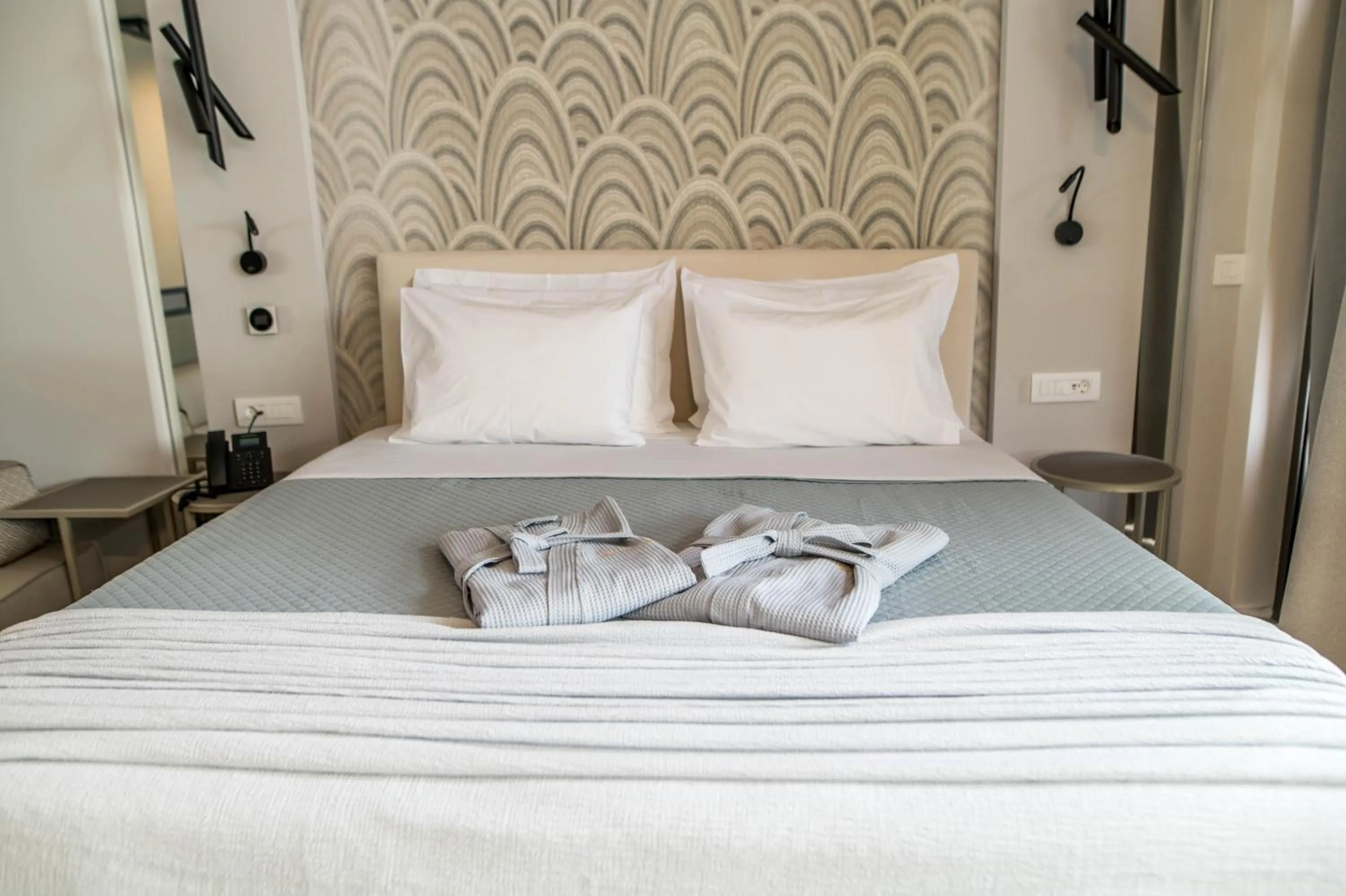 Bed in Alissachni SeaSide Hotel