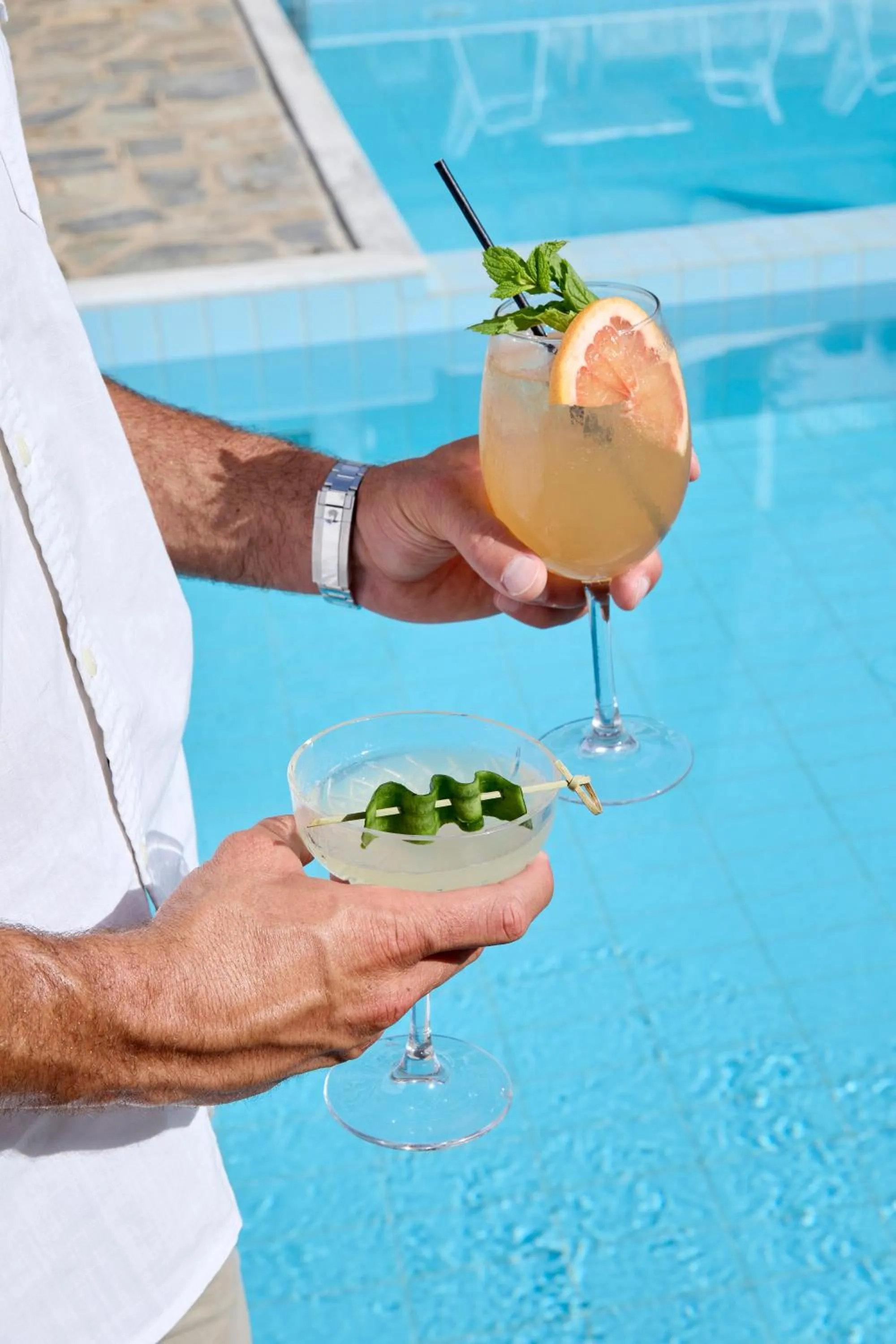 Swimming pool in Aegean Suites, Santikos Collection