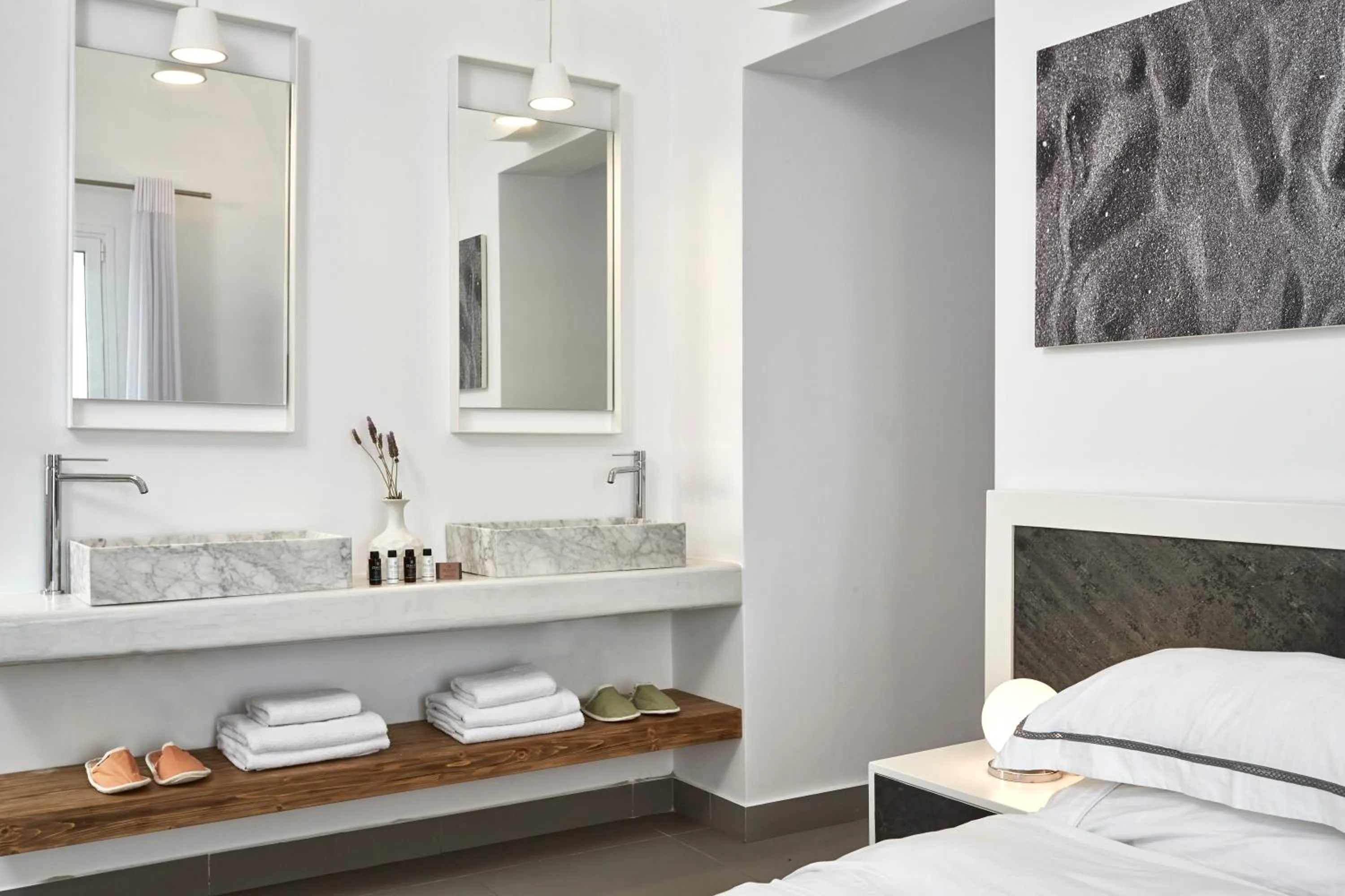Bathroom, Bed in Loizos Stylish Residences