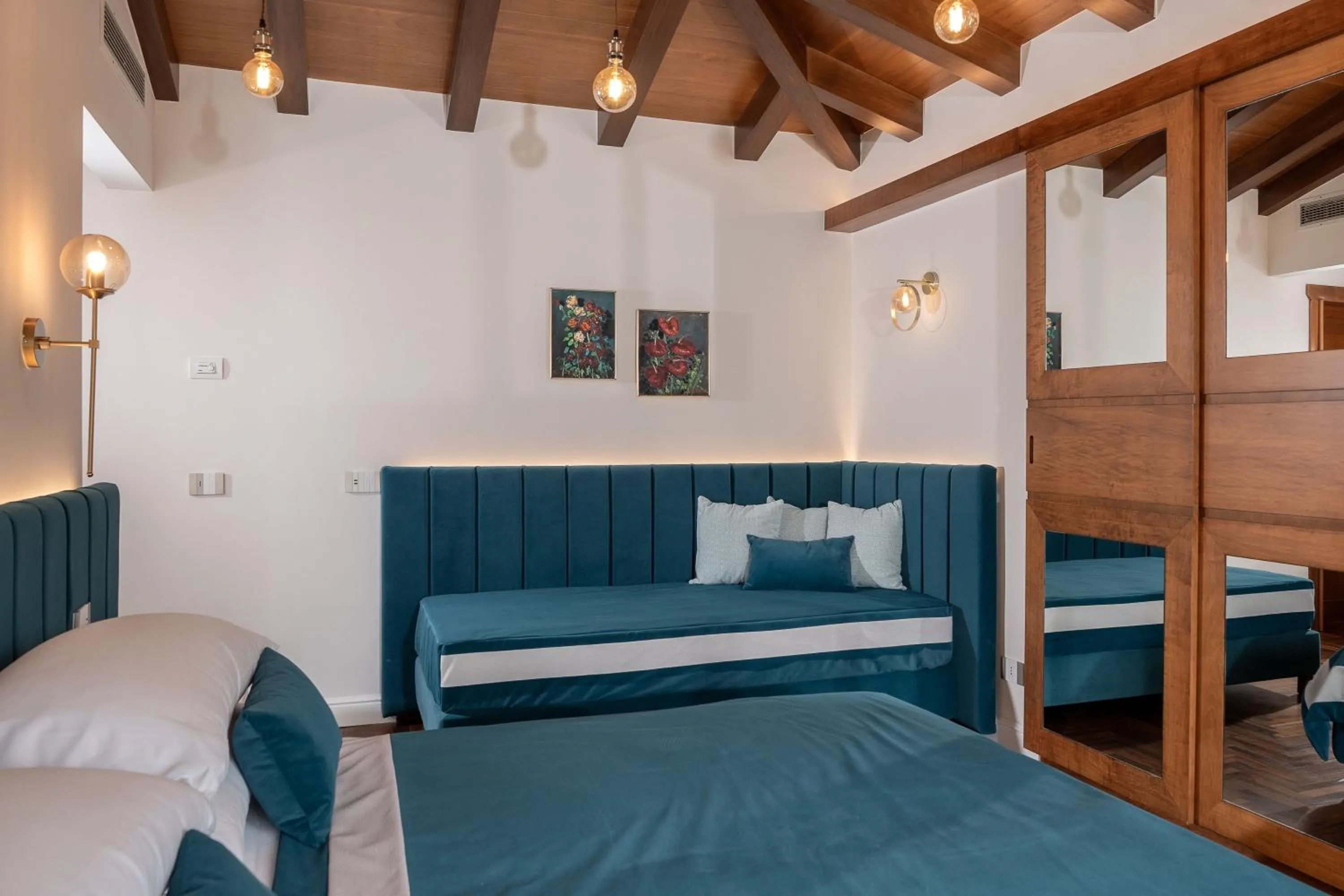 Bed in Villa Antiche Mura Relais