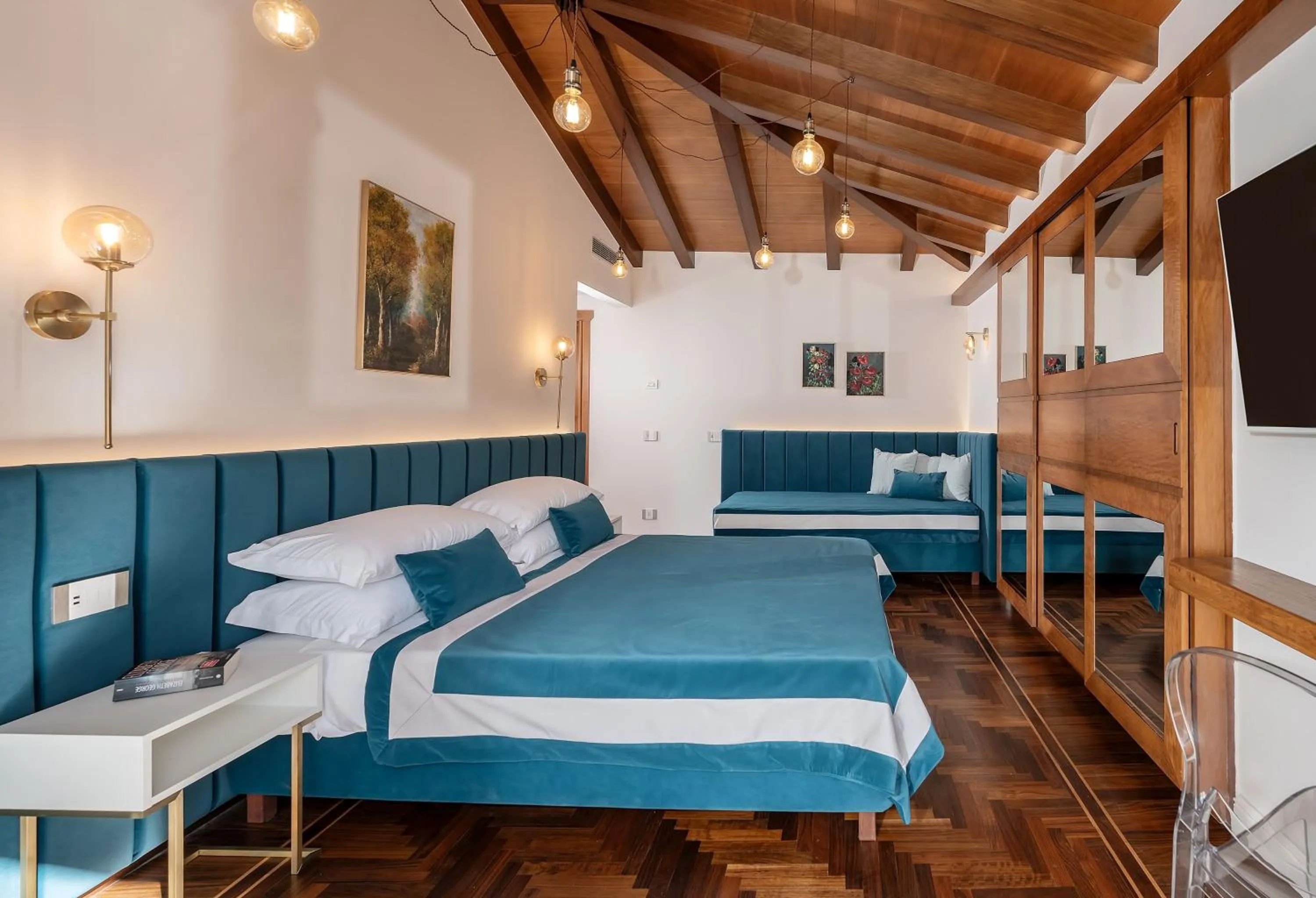 Bed in Villa Antiche Mura Relais