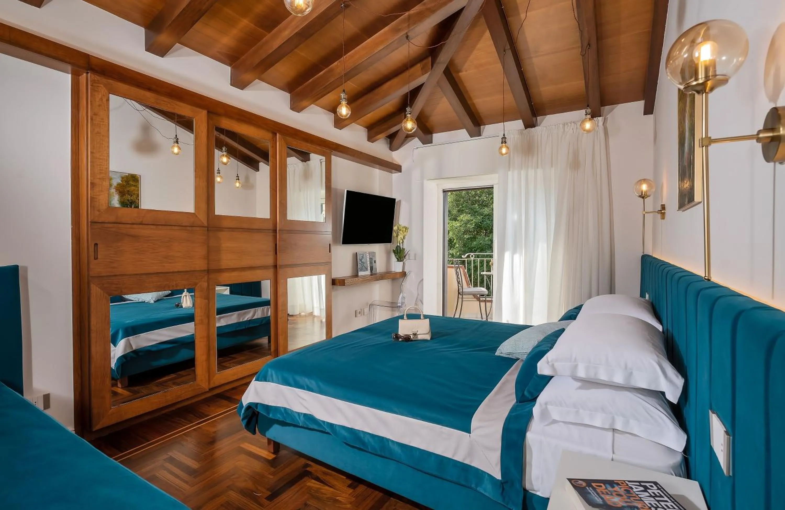 Bed in Villa Antiche Mura Relais