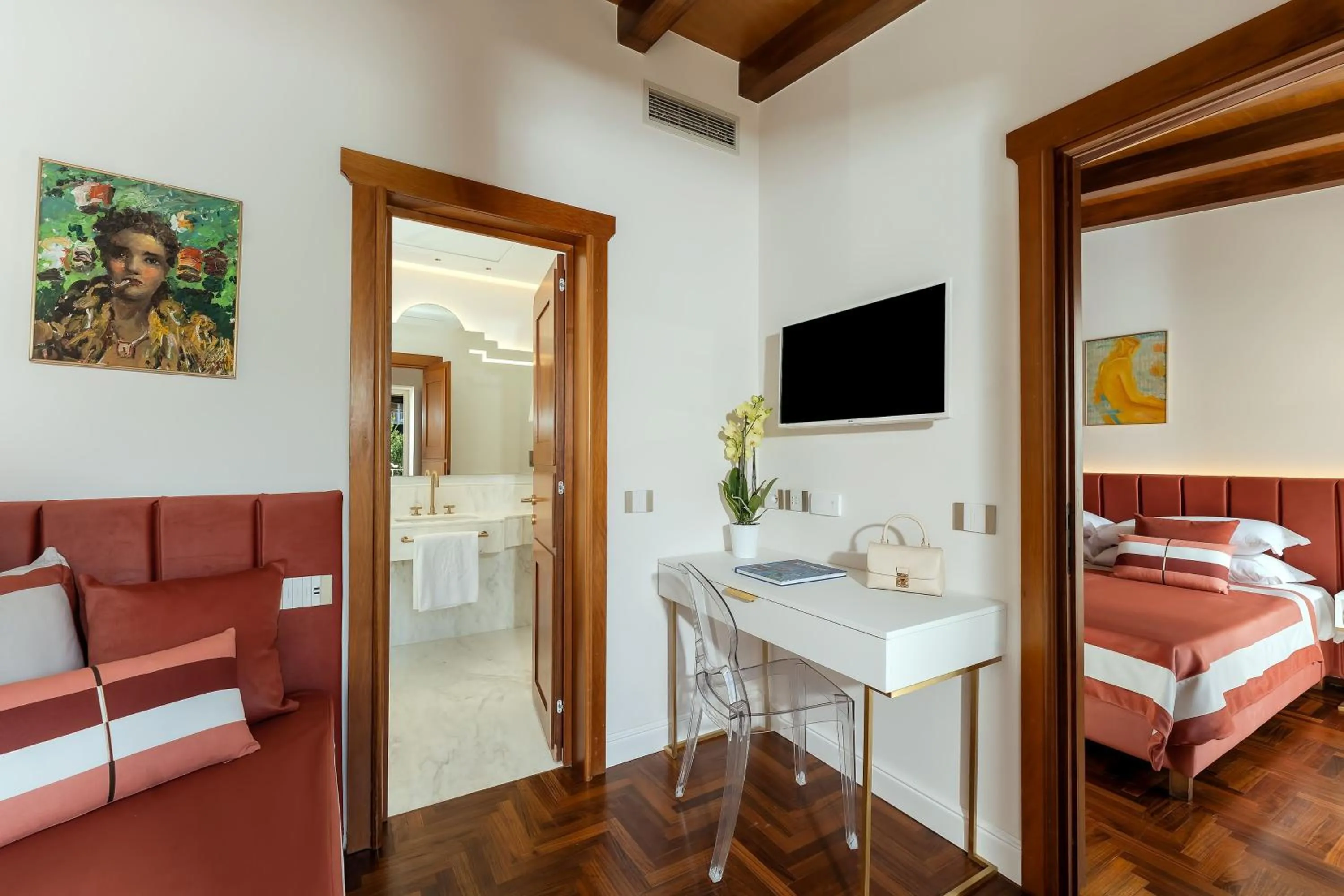 Bed in Villa Antiche Mura Relais