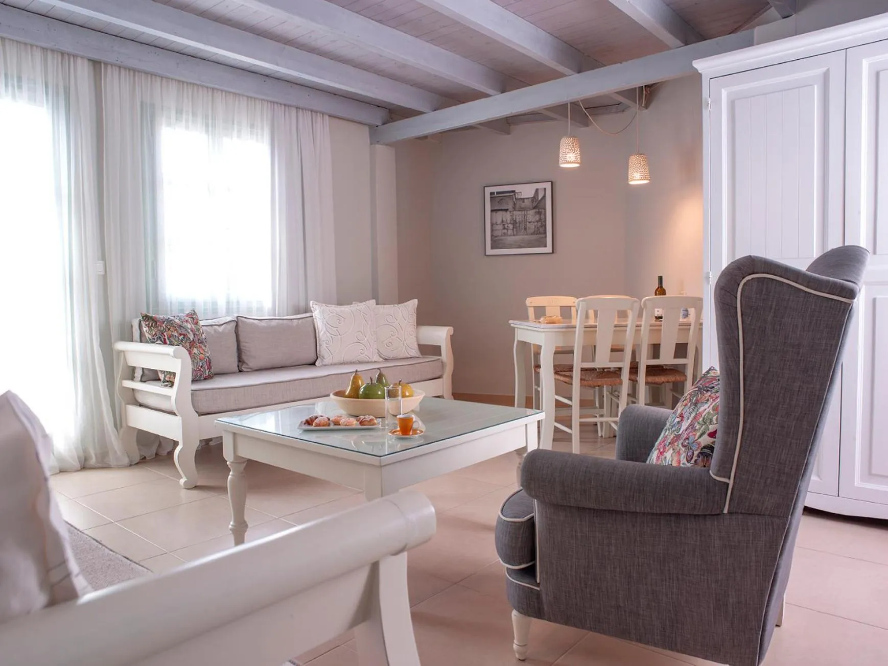 Living room in Mythos Suites Boutique Hotel