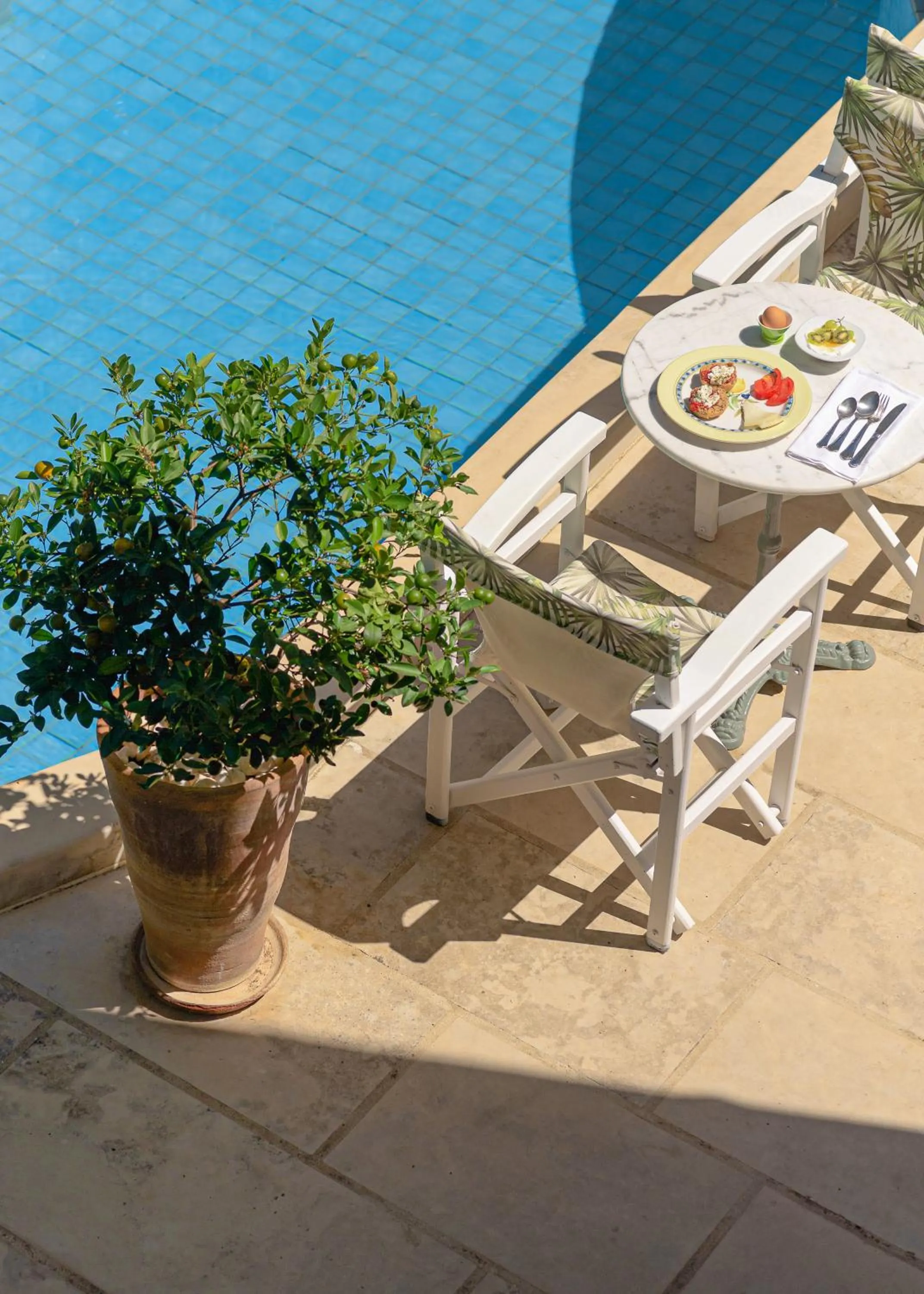 Swimming pool in Mythos Suites Boutique Hotel