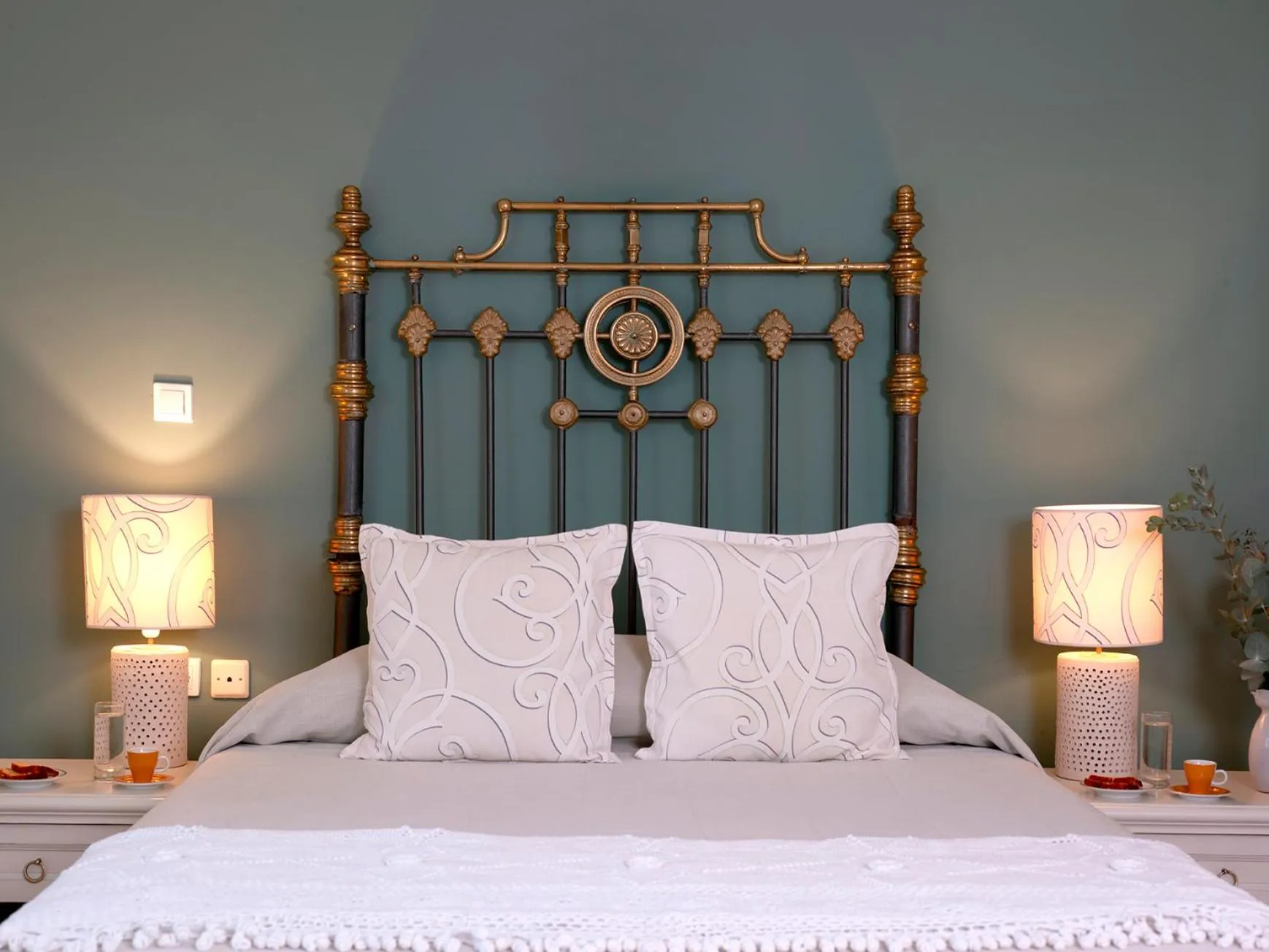 Bed in Mythos Suites Boutique Hotel