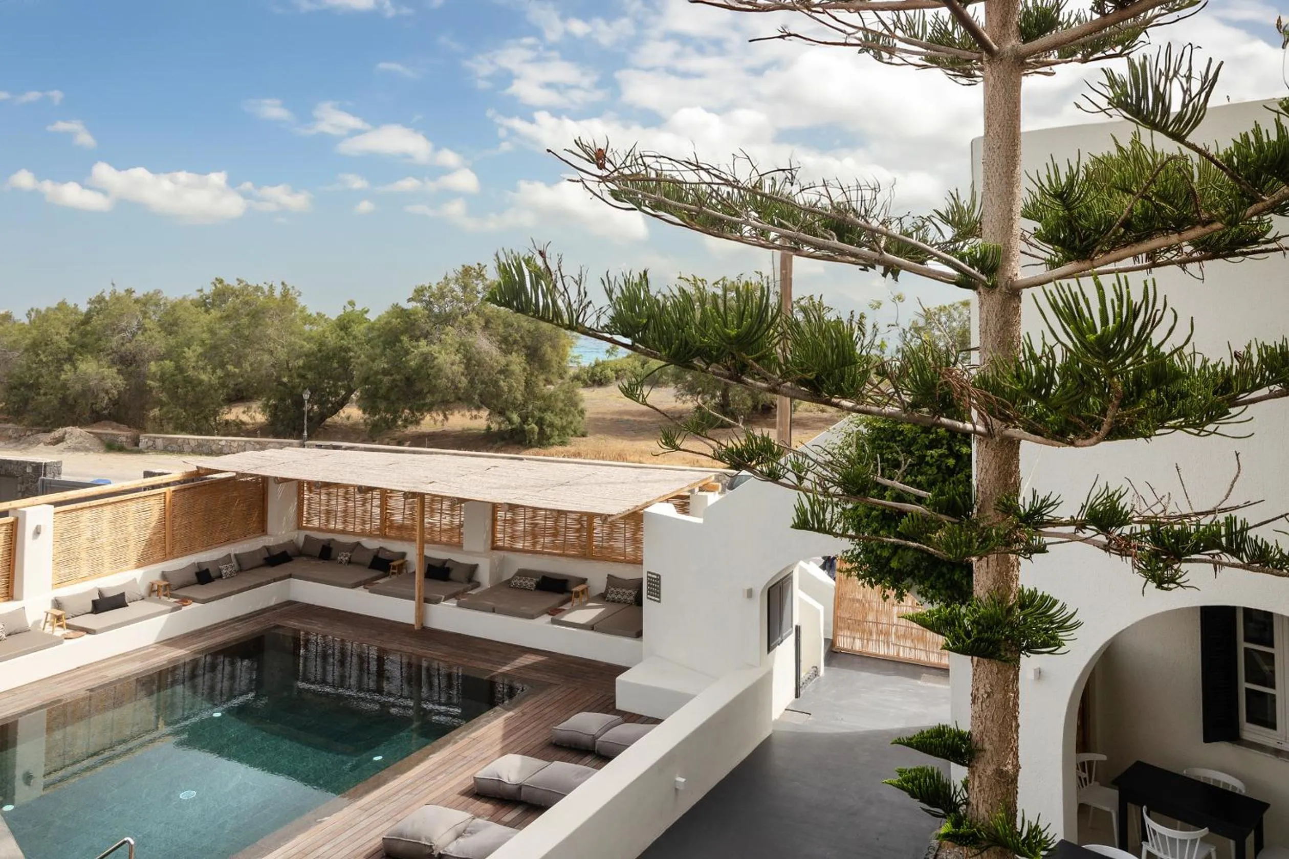 Property building in Scorpios Beach Santorini