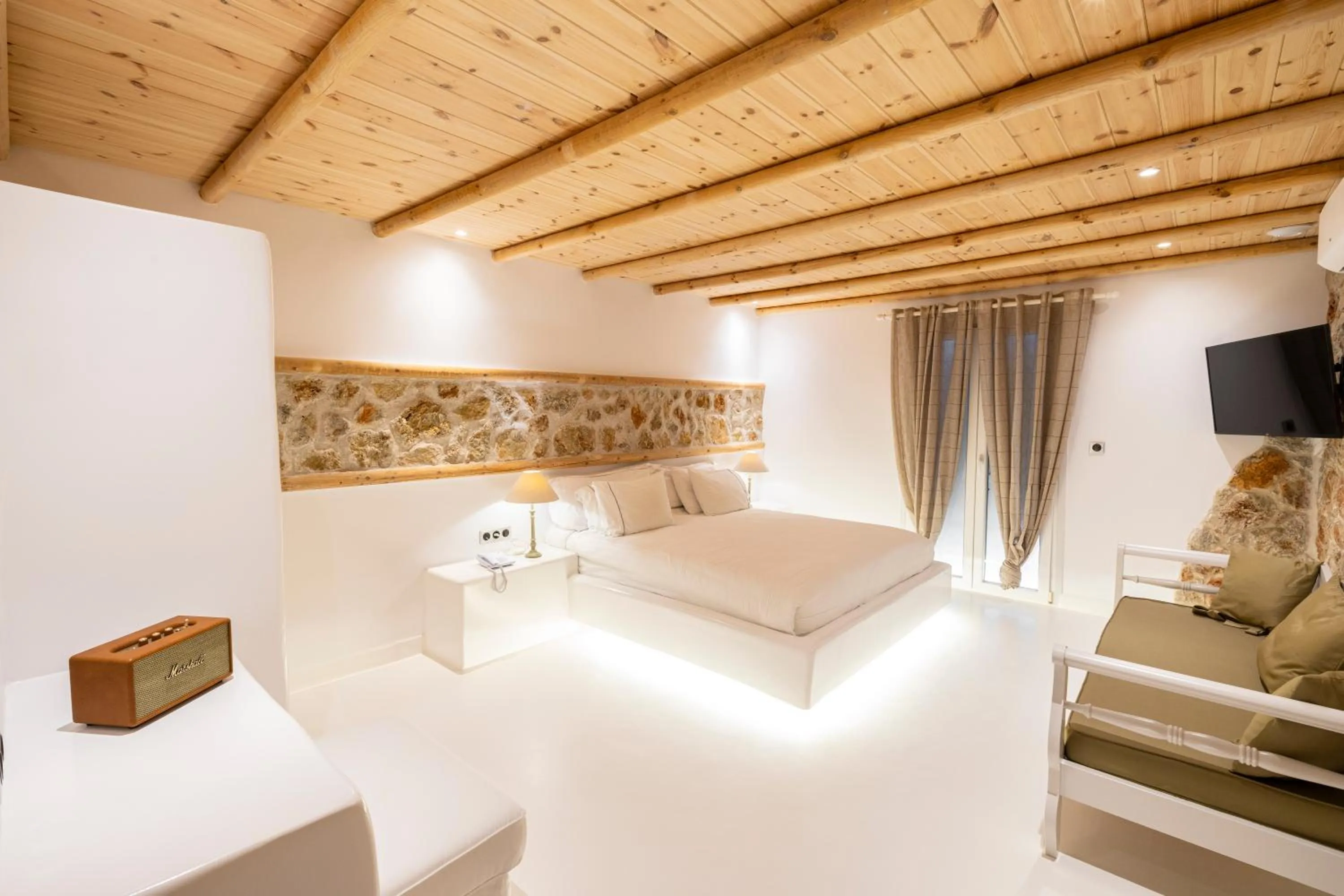 Bedroom, Bed in Paros Palace - Adults Only