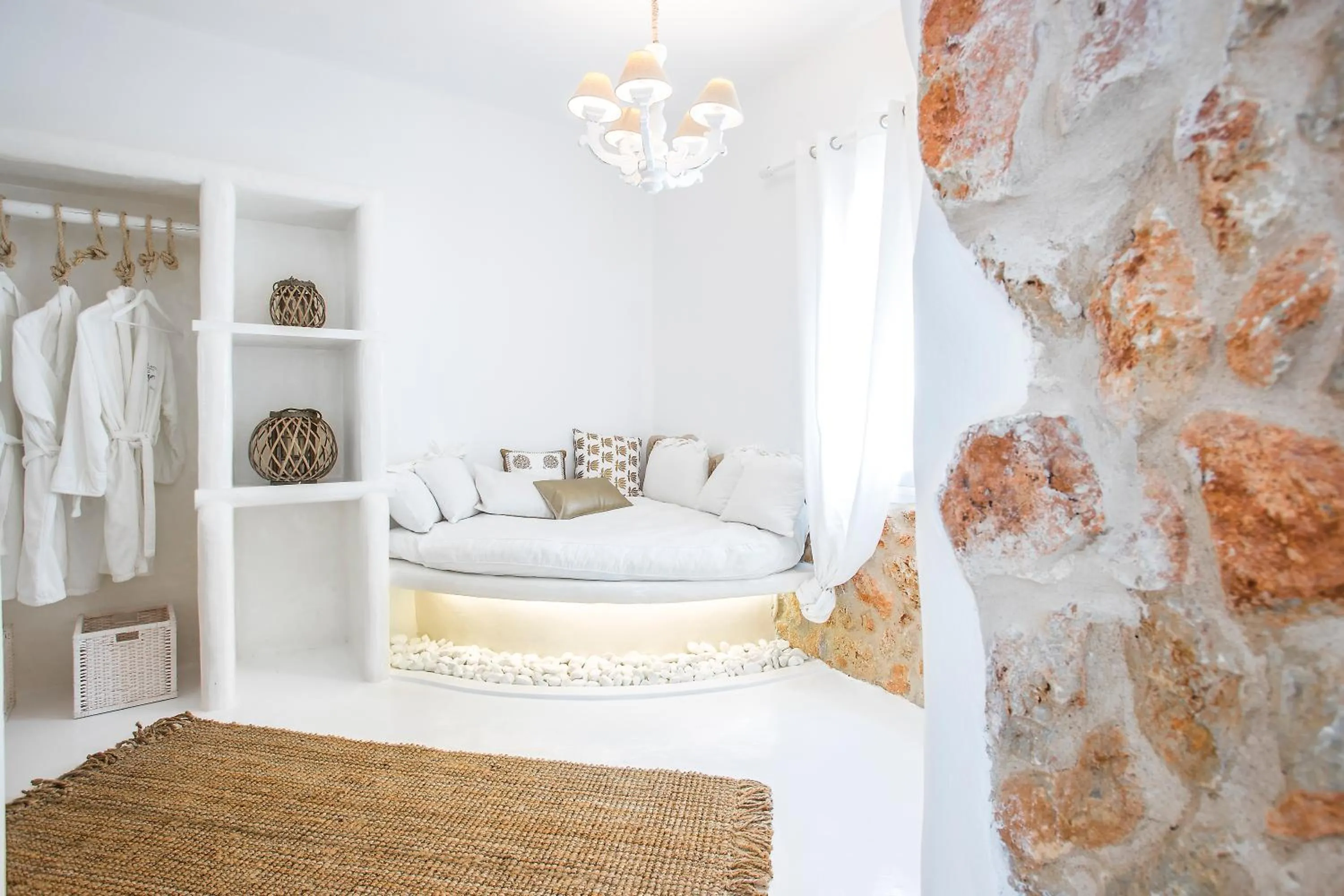 Living room in Paros Palace - Adults Only