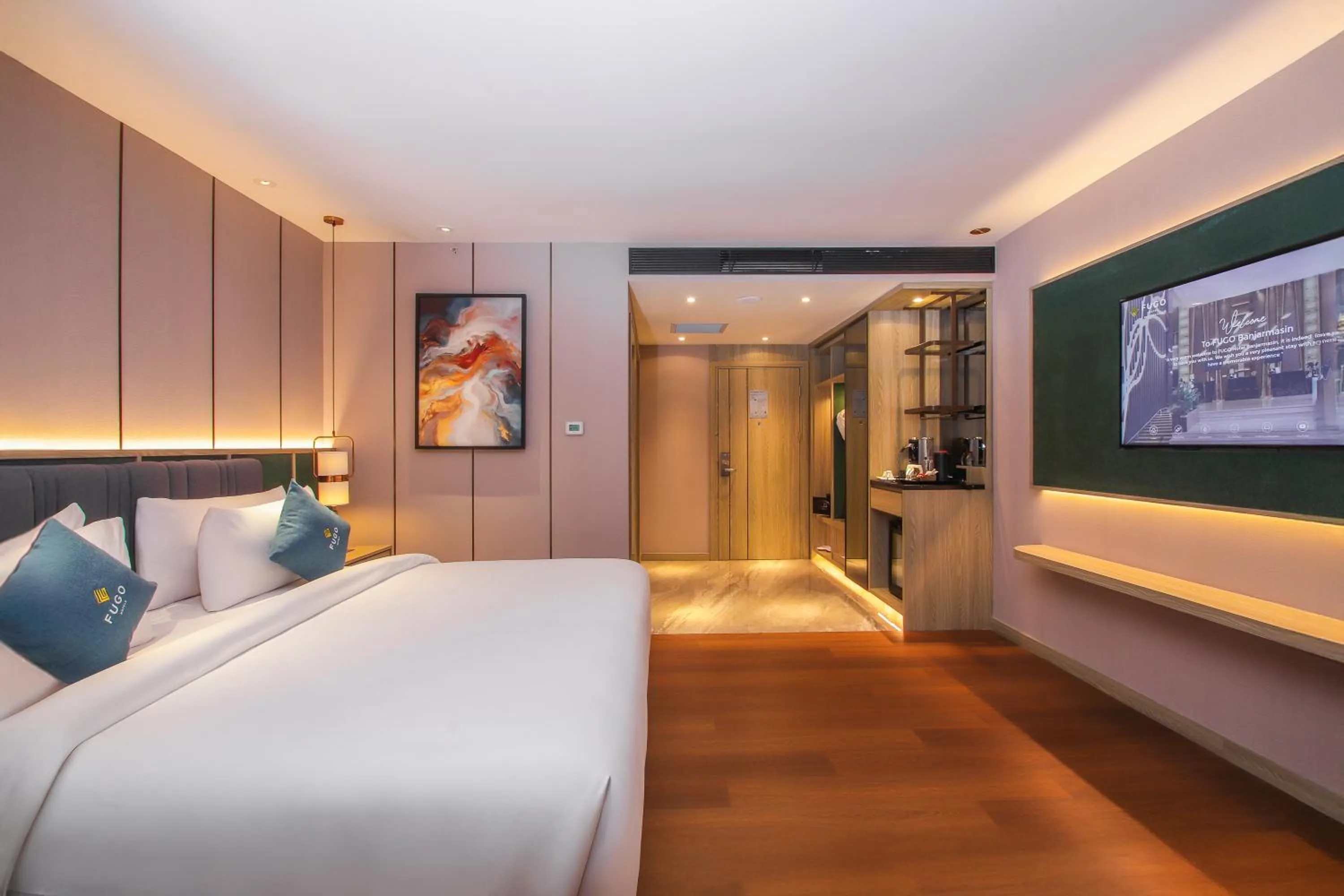 Bed in FUGO Hotel Banjarmasin