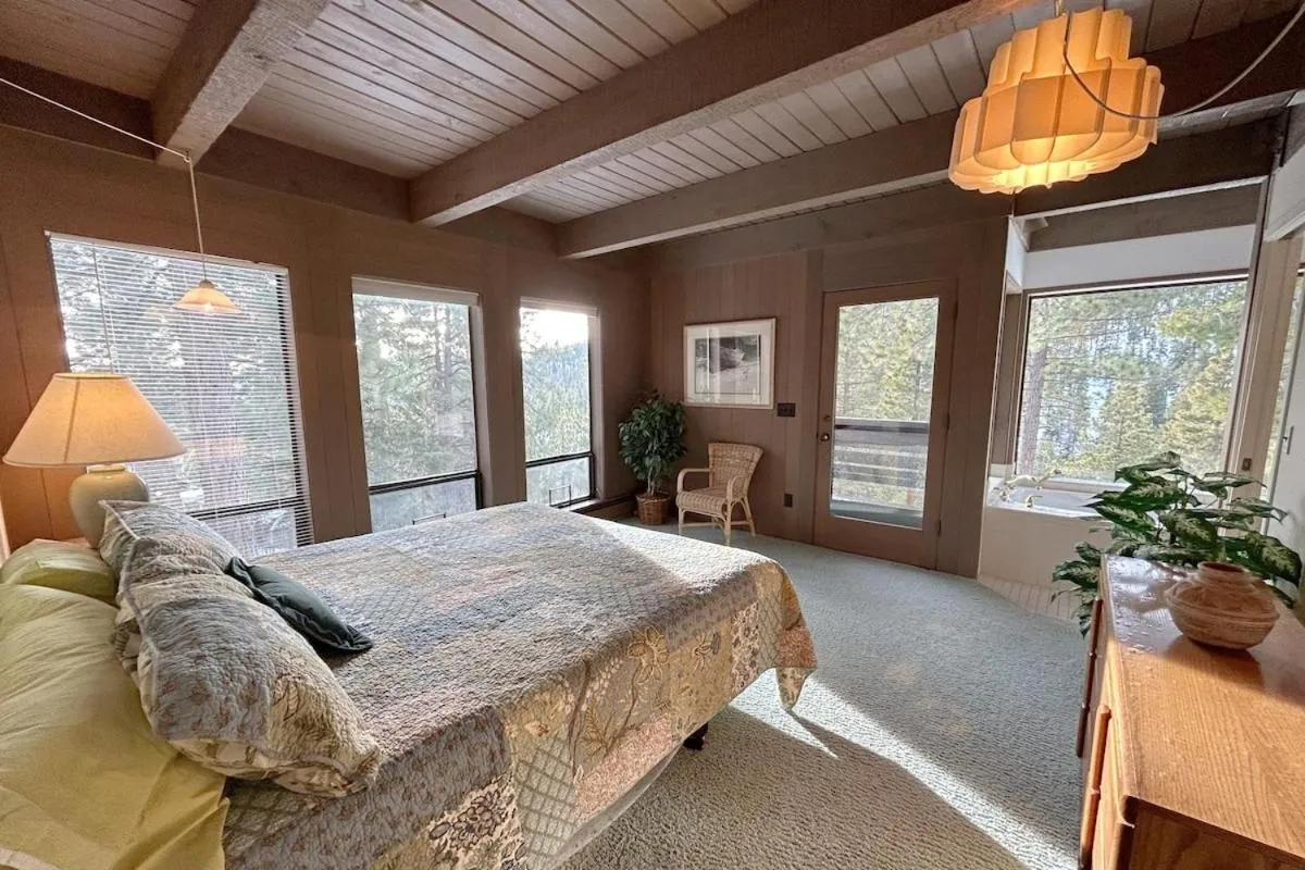 Bed in Tumbleweed Pines home