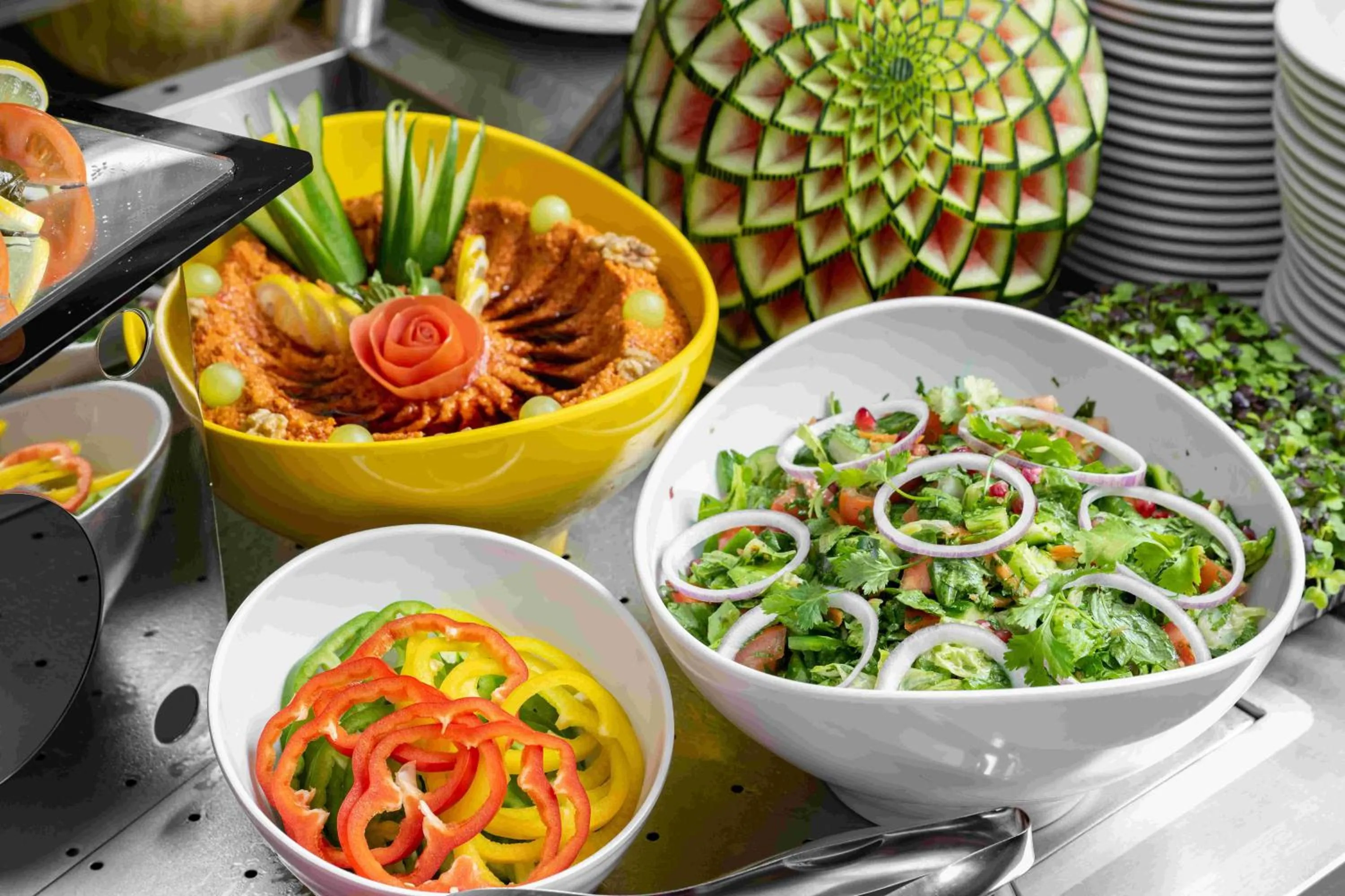 Food close-up in Three Pearls Musalli Hotel