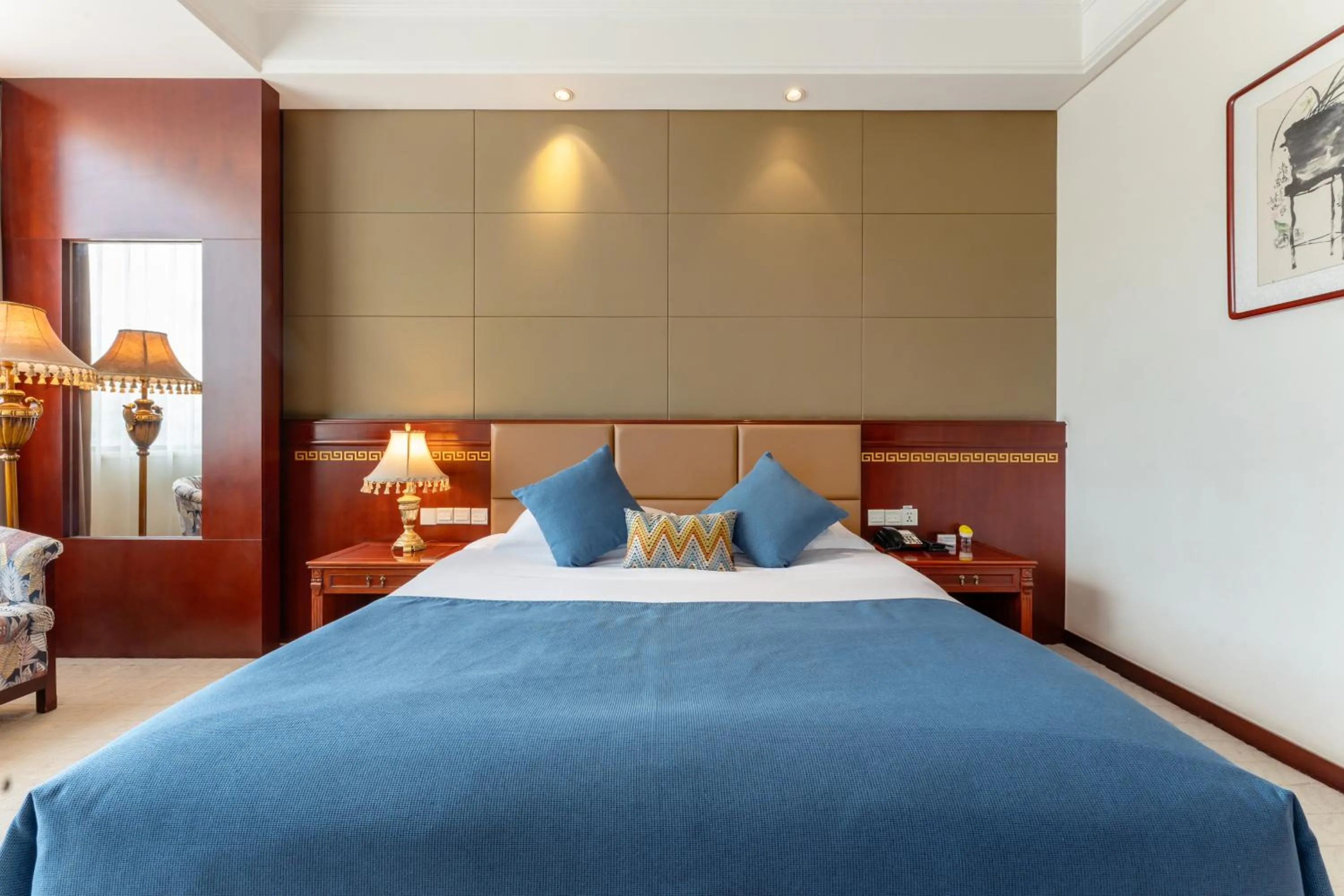 Bed in HeBei Cuipingshan Guest House