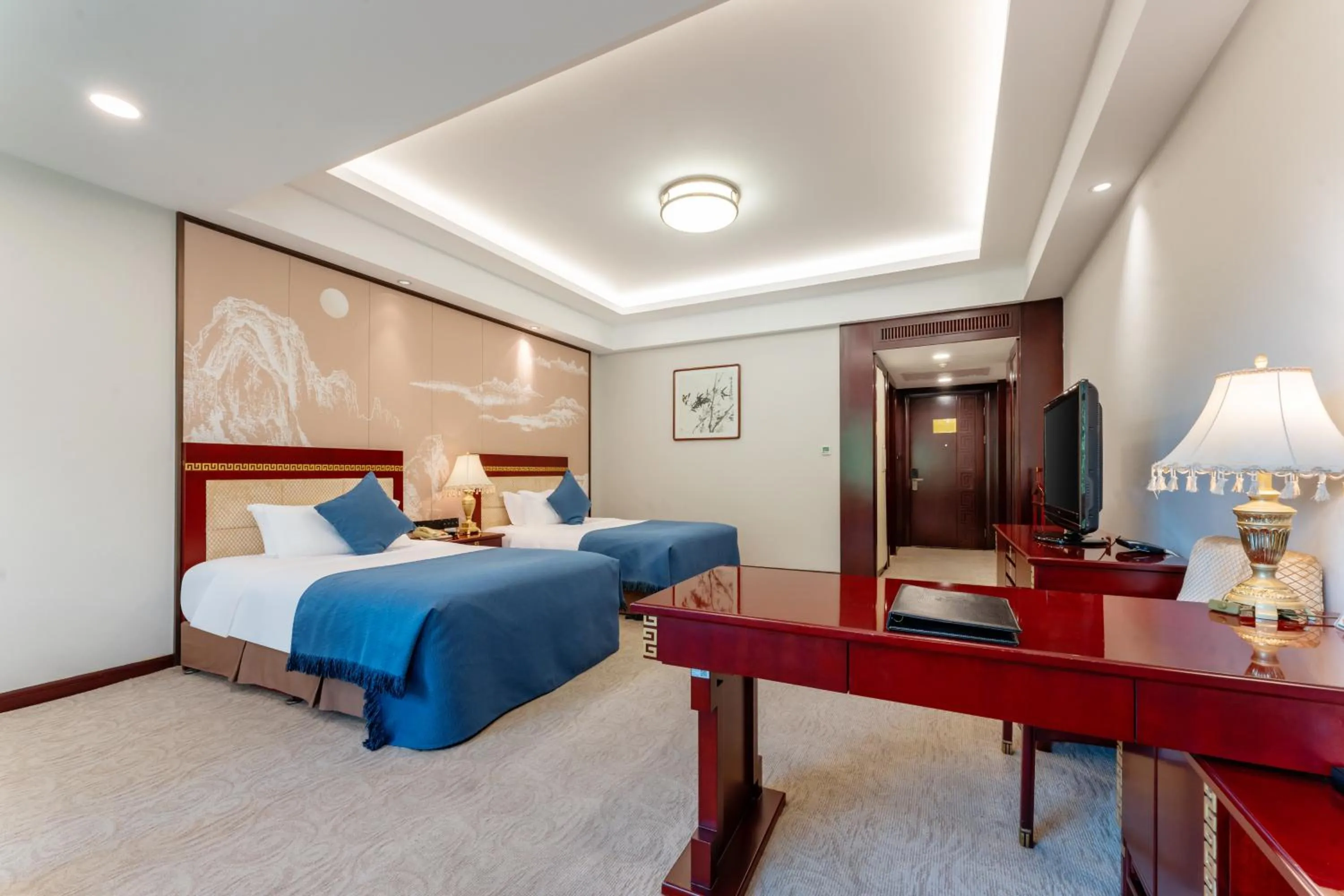 Photo of the whole room, Bed in HeBei Cuipingshan Guest House