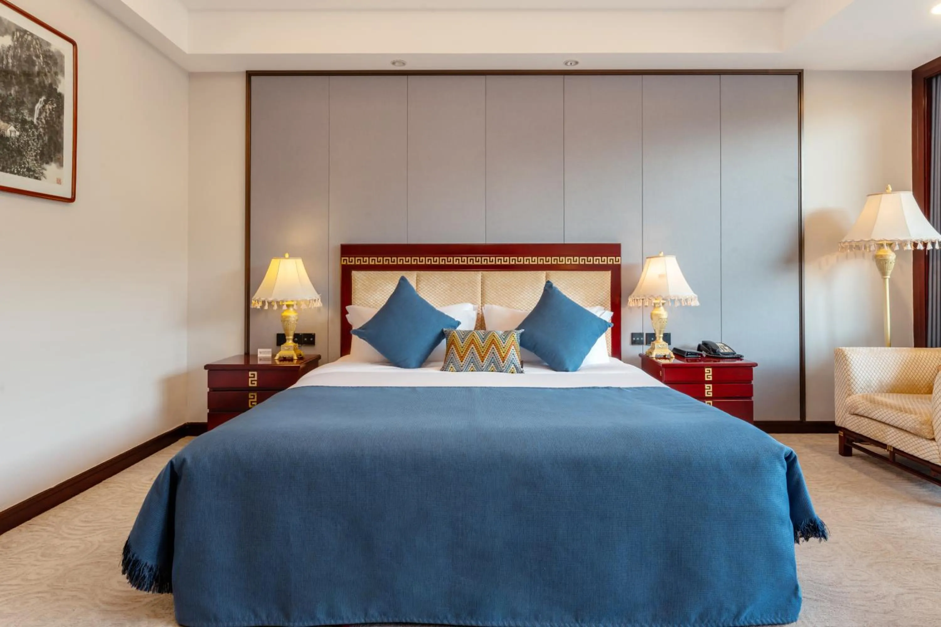 Bed in HeBei Cuipingshan Guest House