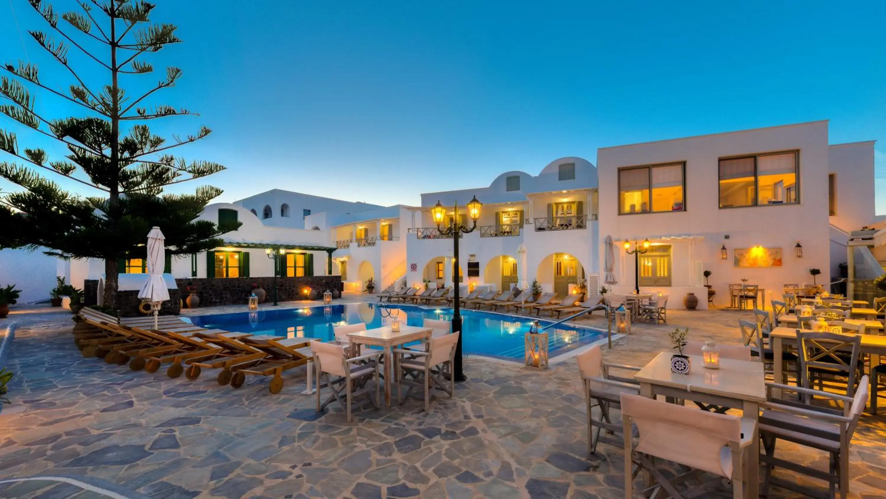 Pool view in Hotel Mathios Pool view in Hotel Mathios