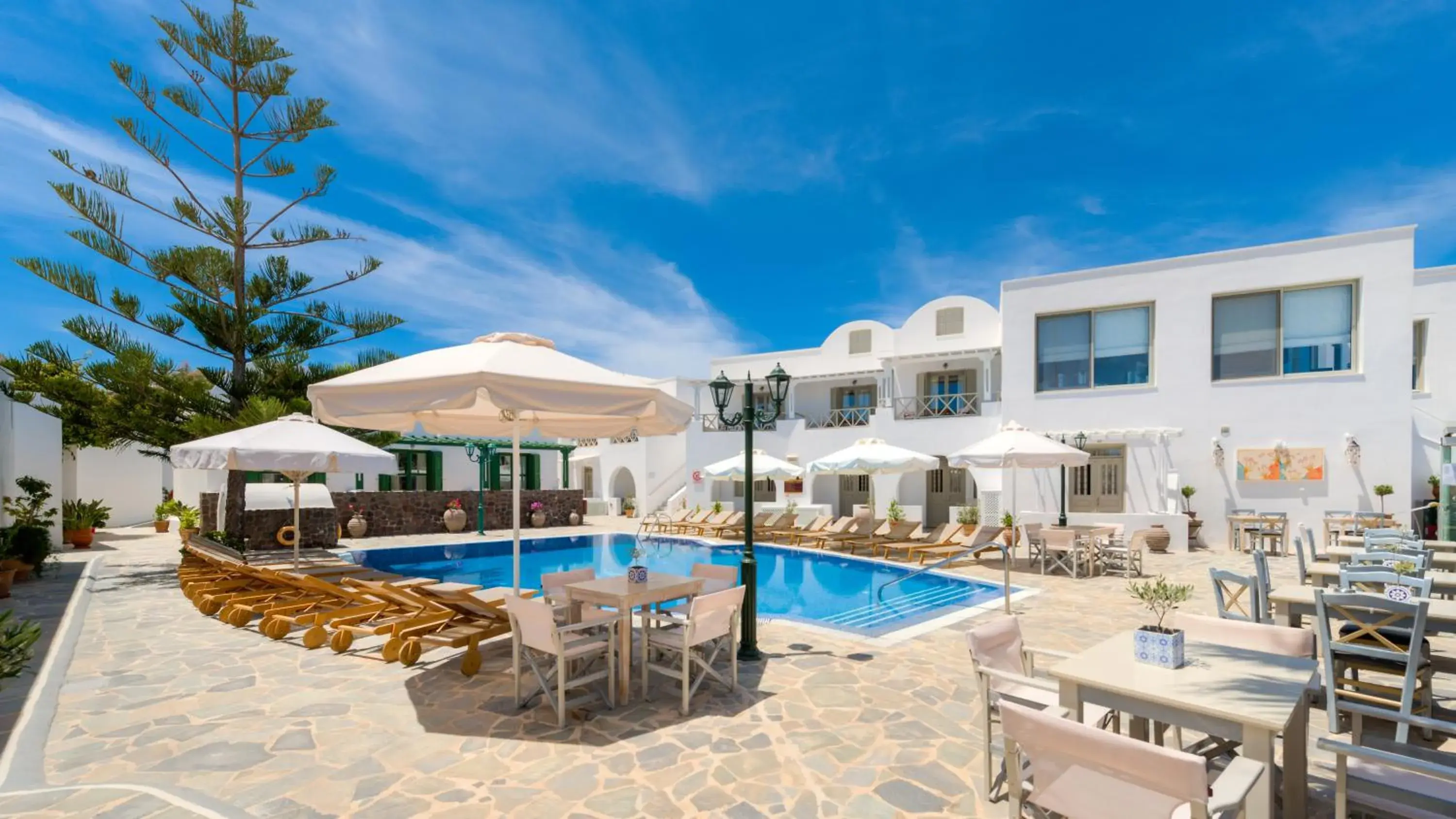 Pool view in Hotel Mathios Pool view in Hotel Mathios