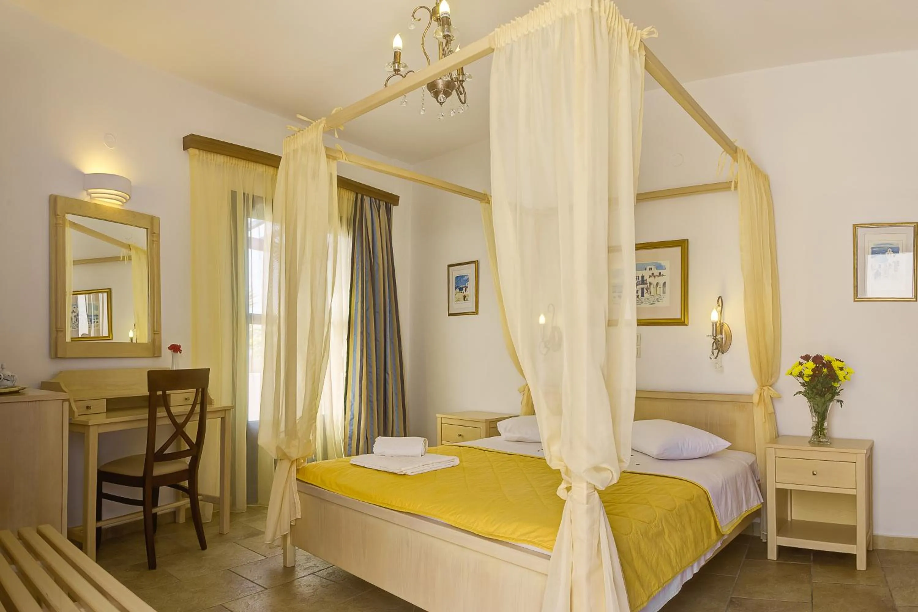 Bed in Hotel Mathios