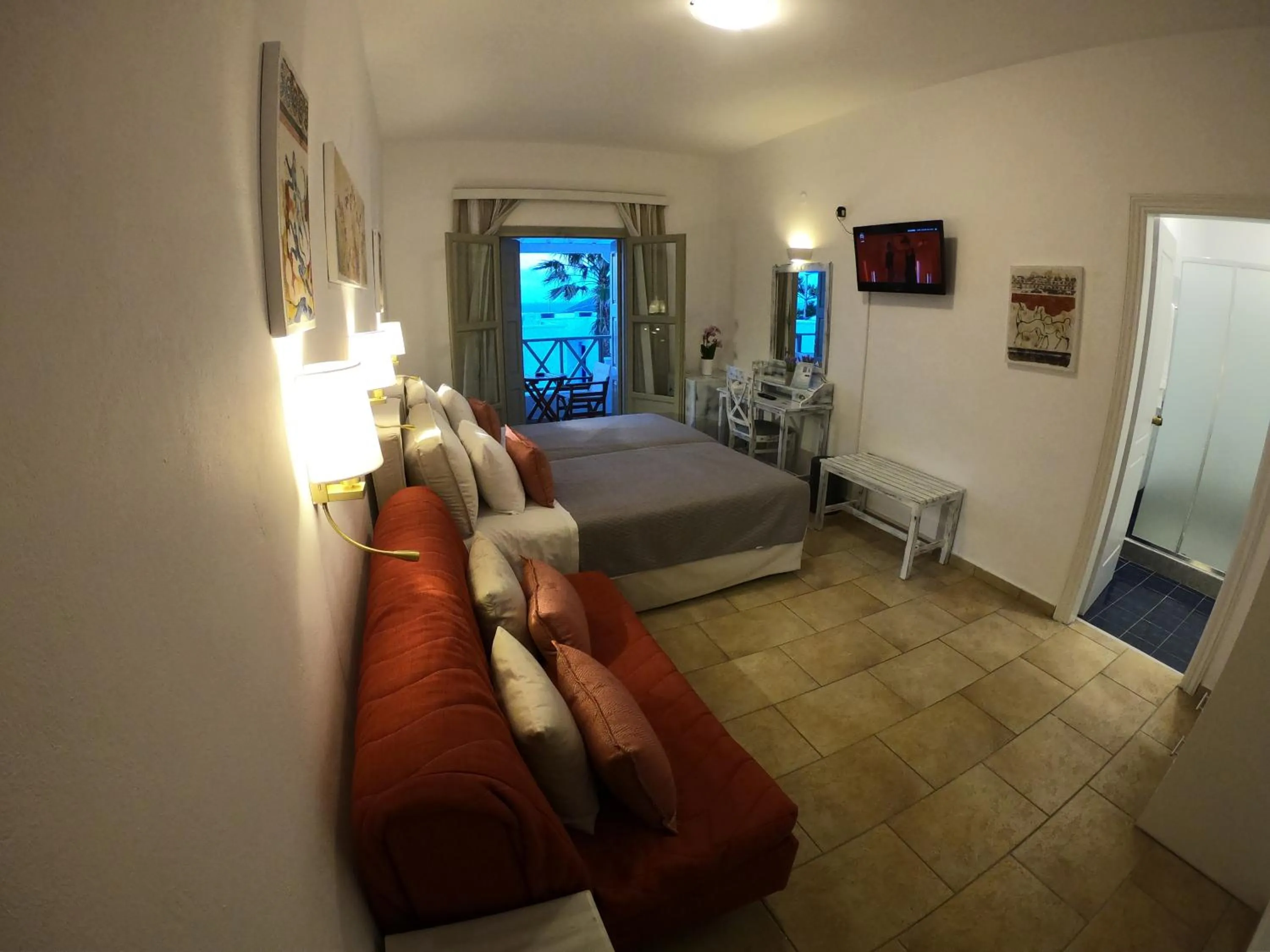 Bed in Hotel Mathios