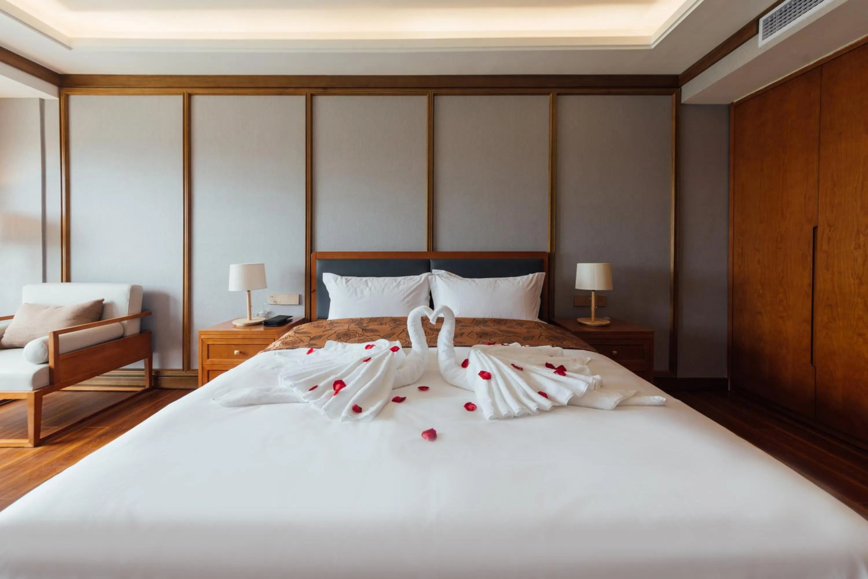 Bed in White Swan Guest House MeiZhou